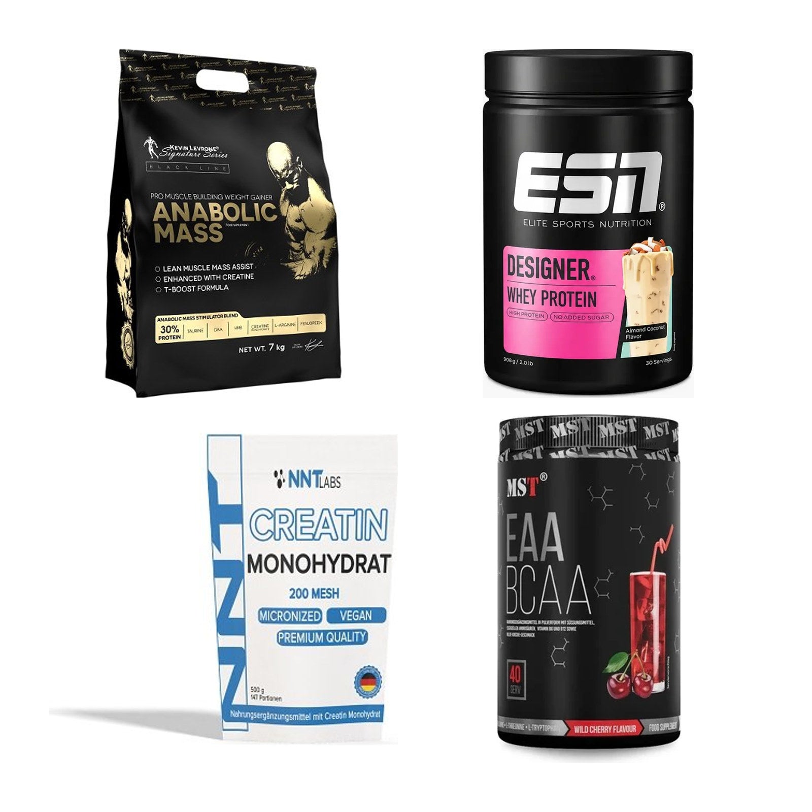 Masseaufbau für Fortgeschrittene: Kevin Levrone Anabolic + 3 weitere – alle enthaltenen Artikel