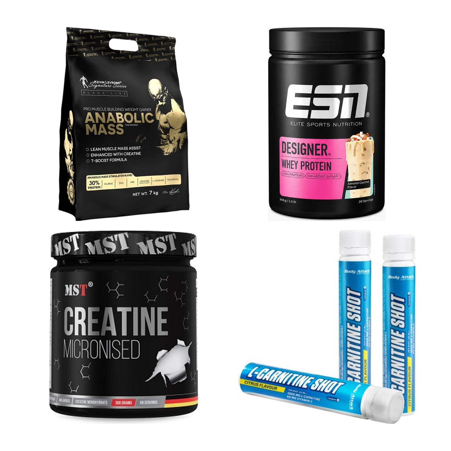 Masseaufbau für Fortgeschrittene: Kevin Levrone Anabolic + 3 weitere – alle enthaltenen Artikel