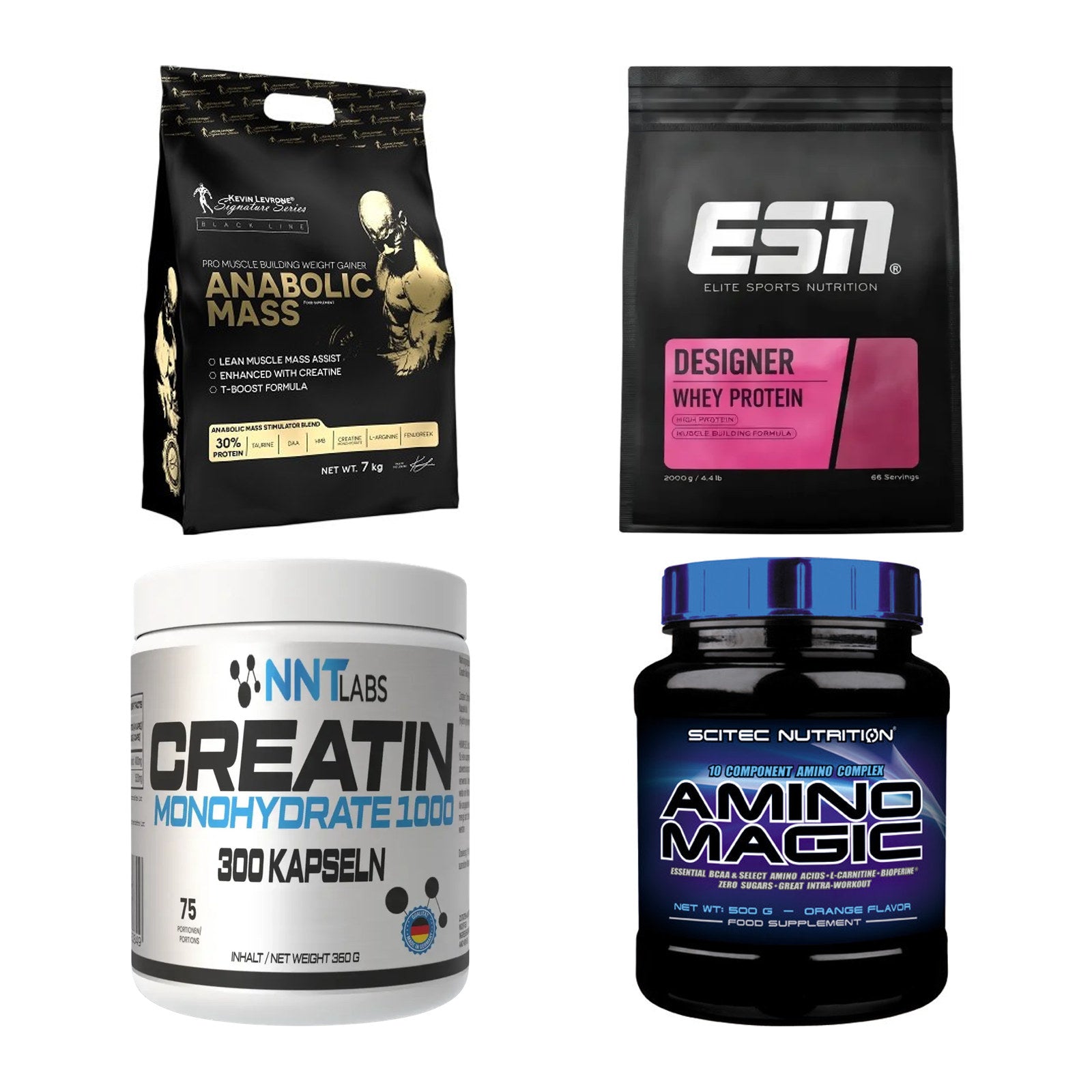Masseaufbau für Fortgeschrittene: Kevin Levrone Anabolic + 3 weitere – alle enthaltenen Artikel