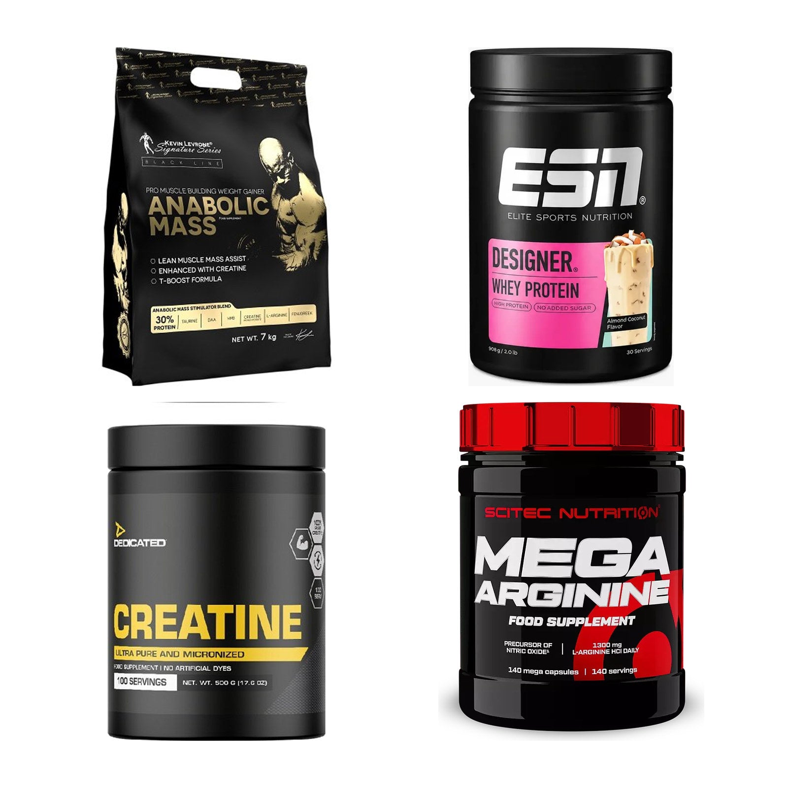 Masseaufbau für Fortgeschrittene: Kevin Levrone Anabolic + 3 weitere – alle enthaltenen Artikel