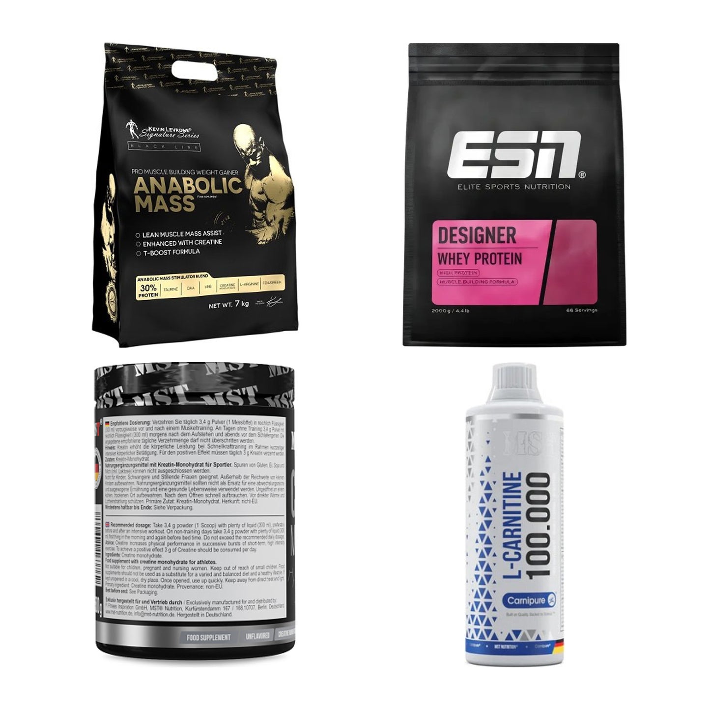 Masseaufbau für Fortgeschrittene: Kevin Levrone Anabolic + 3 weitere – alle enthaltenen Artikel