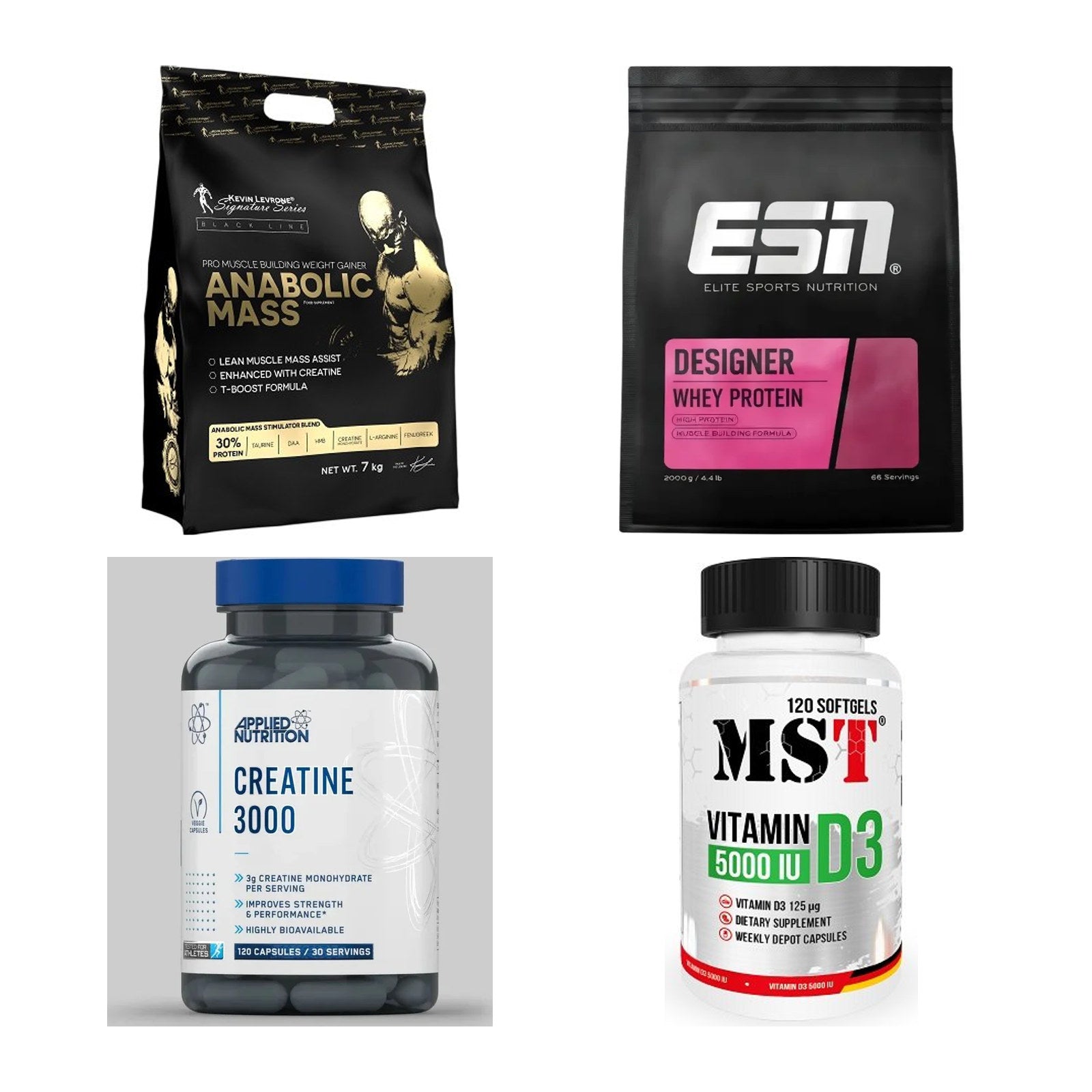 Masseaufbau für Fortgeschrittene: Kevin Levrone Anabolic + 3 weitere – alle enthaltenen Artikel