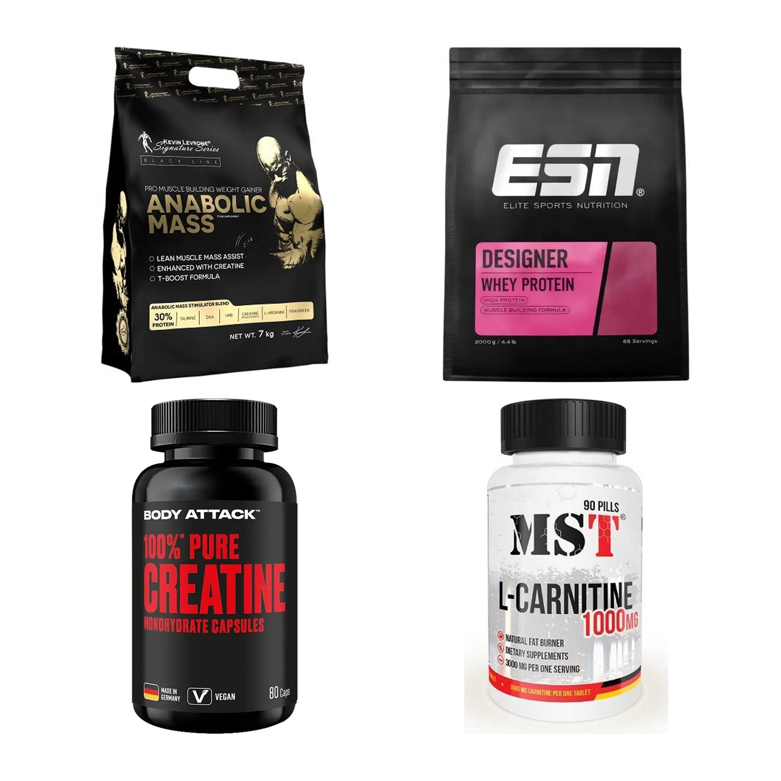 Masseaufbau für Fortgeschrittene: Kevin Levrone Anabolic + 3 weitere – alle enthaltenen Artikel