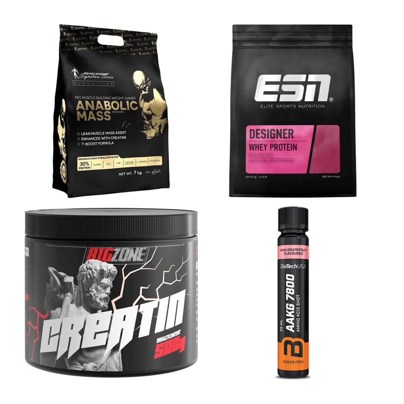 Masseaufbau für Fortgeschrittene: Kevin Levrone Anabolic + 3 weitere – alle enthaltenen Artikel