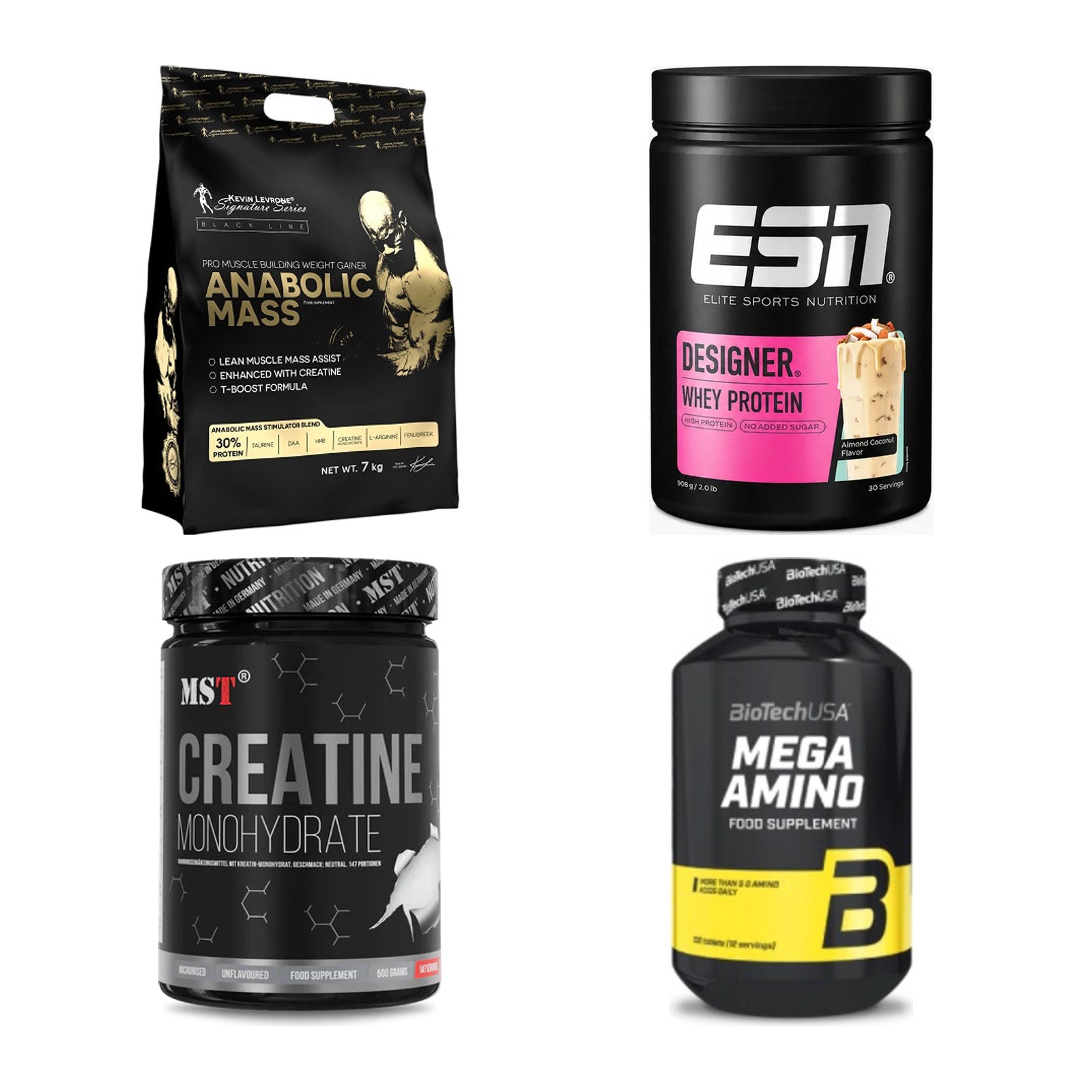 Masseaufbau für Fortgeschrittene: Kevin Levrone Anabolic + 3 weitere – alle enthaltenen Artikel
