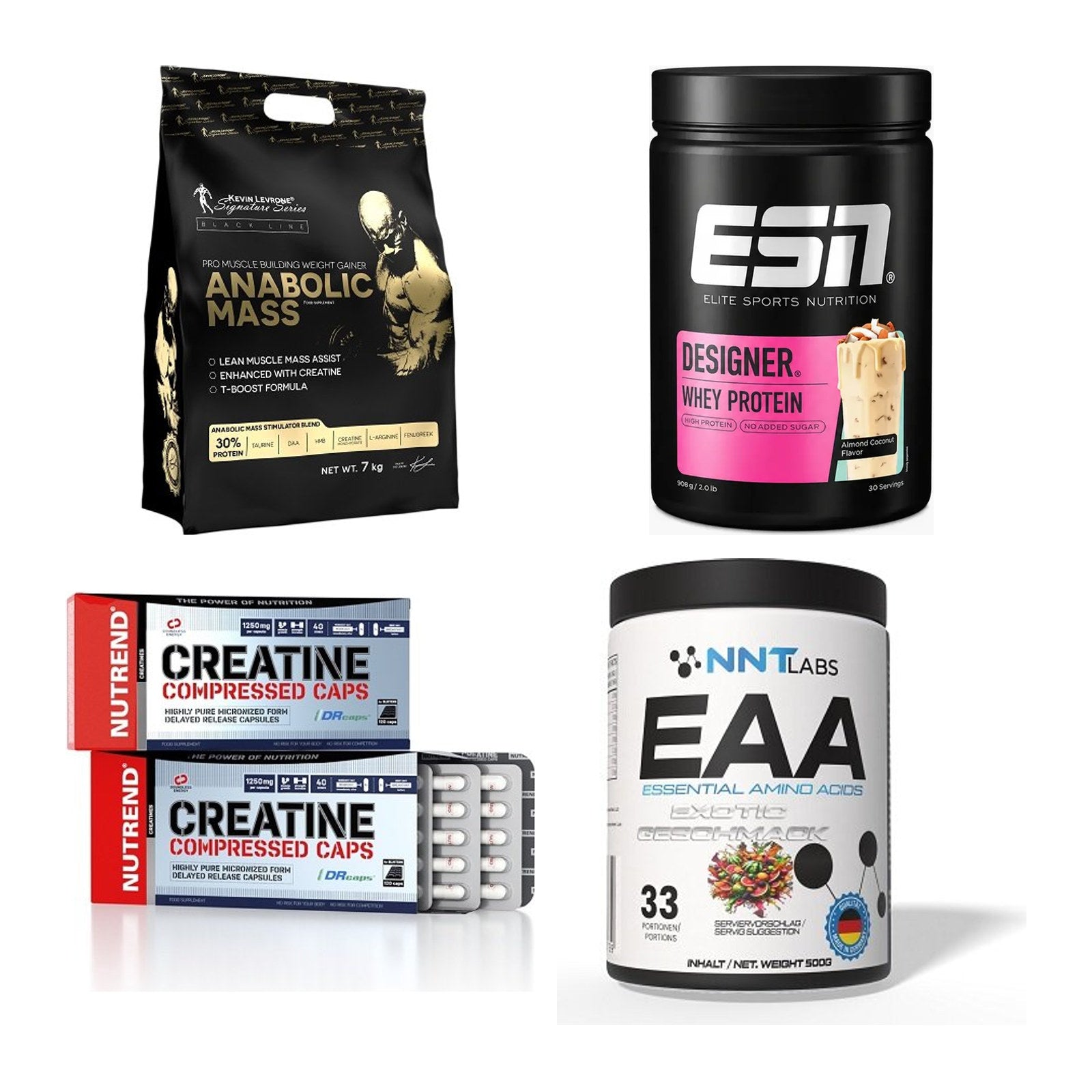 Masseaufbau für Fortgeschrittene: Kevin Levrone Anabolic + 3 weitere – alle enthaltenen Artikel