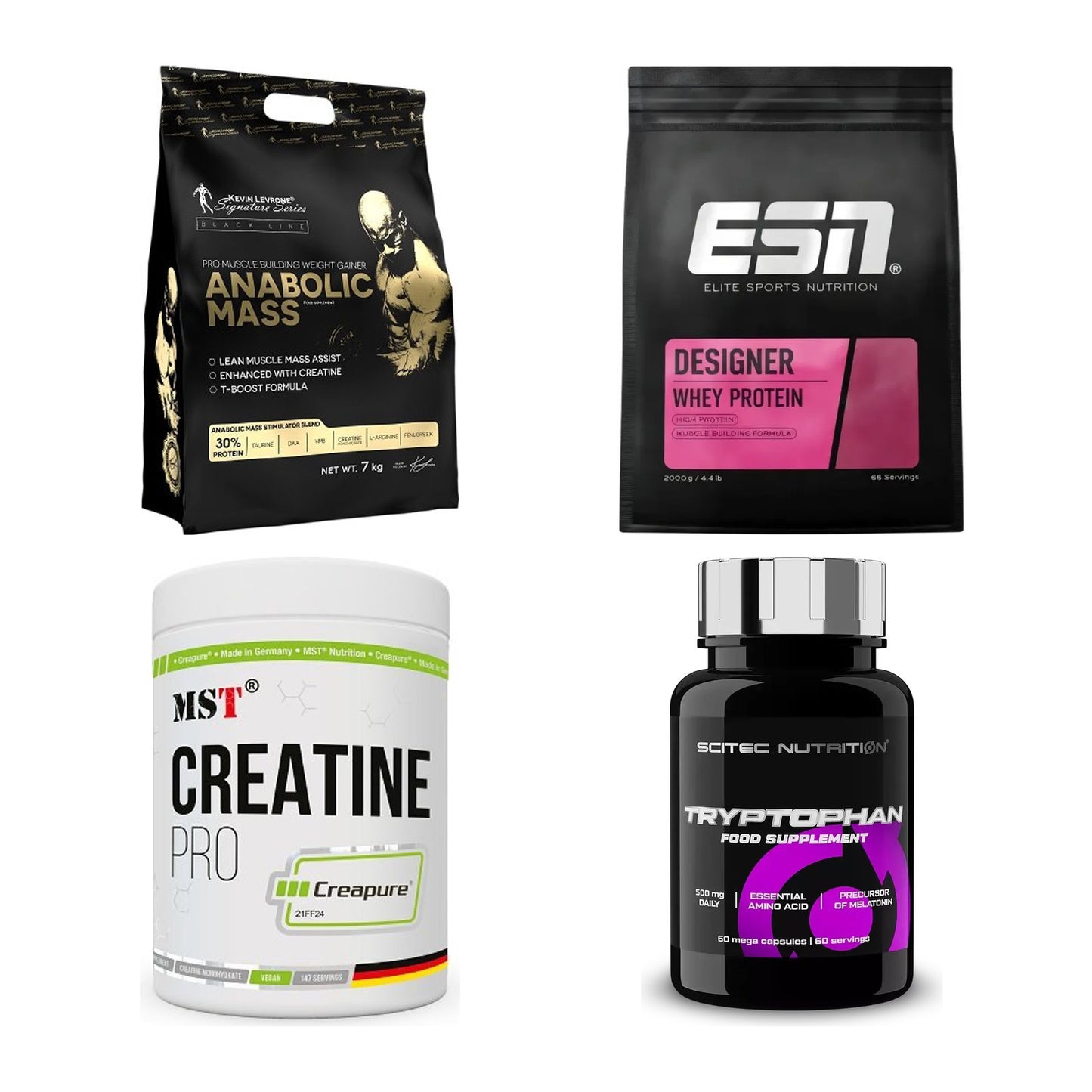 Masseaufbau für Fortgeschrittene: Kevin Levrone Anabolic + 3 weitere – alle enthaltenen Artikel