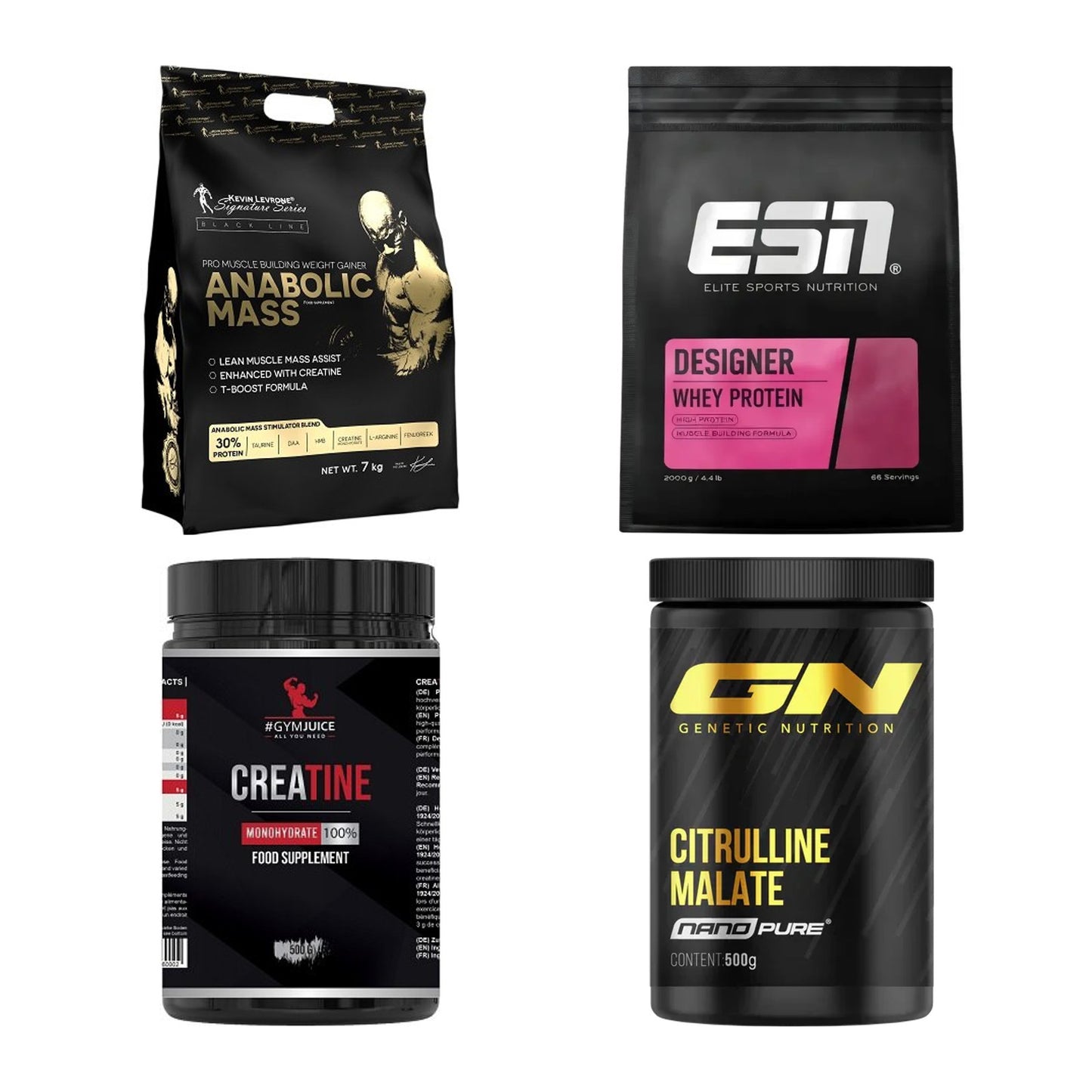 Masseaufbau für Fortgeschrittene: Kevin Levrone Anabolic + 3 weitere – alle enthaltenen Artikel