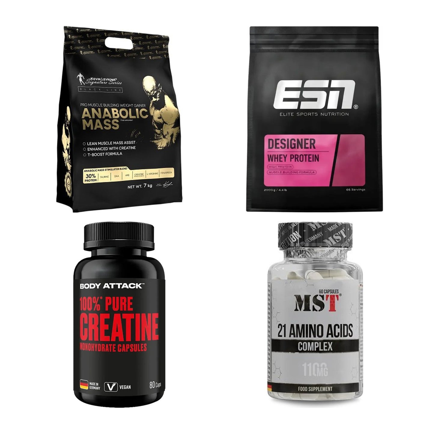 Masseaufbau für Fortgeschrittene: Kevin Levrone Anabolic + 3 weitere – alle enthaltenen Artikel