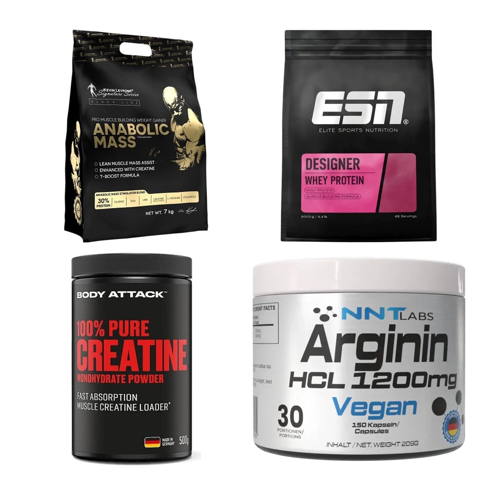 Masseaufbau für Fortgeschrittene: Kevin Levrone Anabolic + 3 weitere – alle enthaltenen Artikel