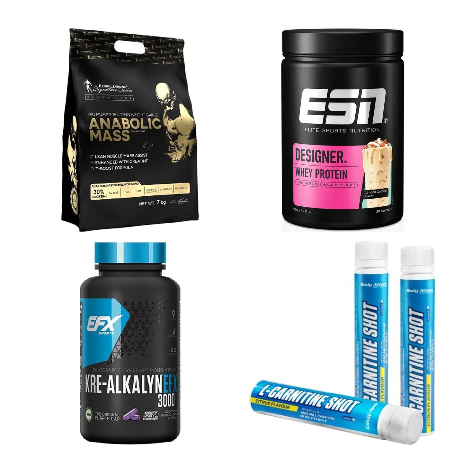 Masseaufbau für Fortgeschrittene: Kevin Levrone Anabolic + 3 weitere – alle enthaltenen Artikel