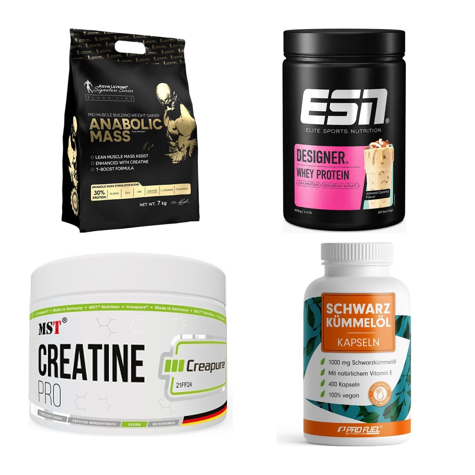 Masseaufbau für Fortgeschrittene: Kevin Levrone Anabolic + 3 weitere – alle enthaltenen Artikel