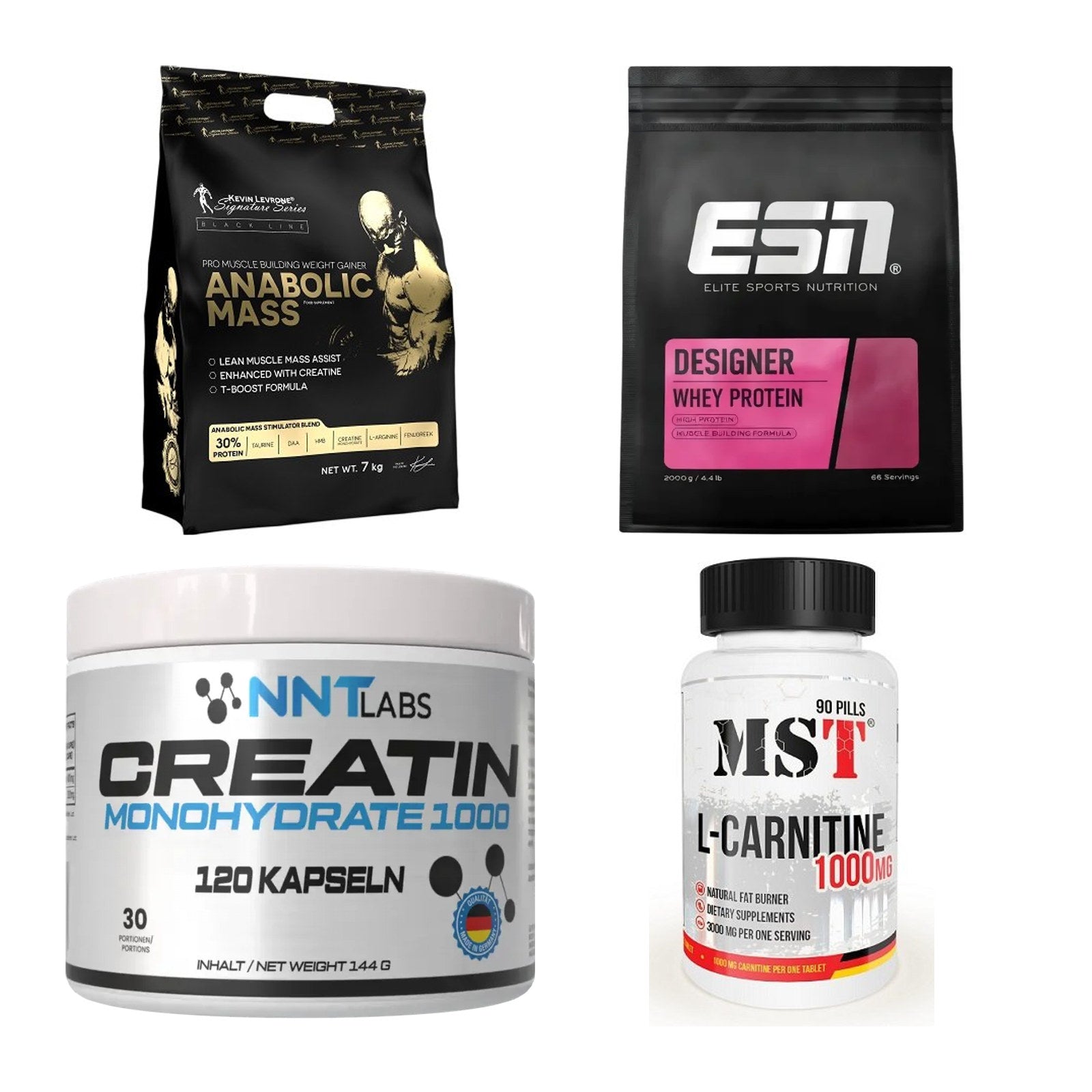 Masseaufbau für Fortgeschrittene: Kevin Levrone Anabolic + 3 weitere – alle enthaltenen Artikel