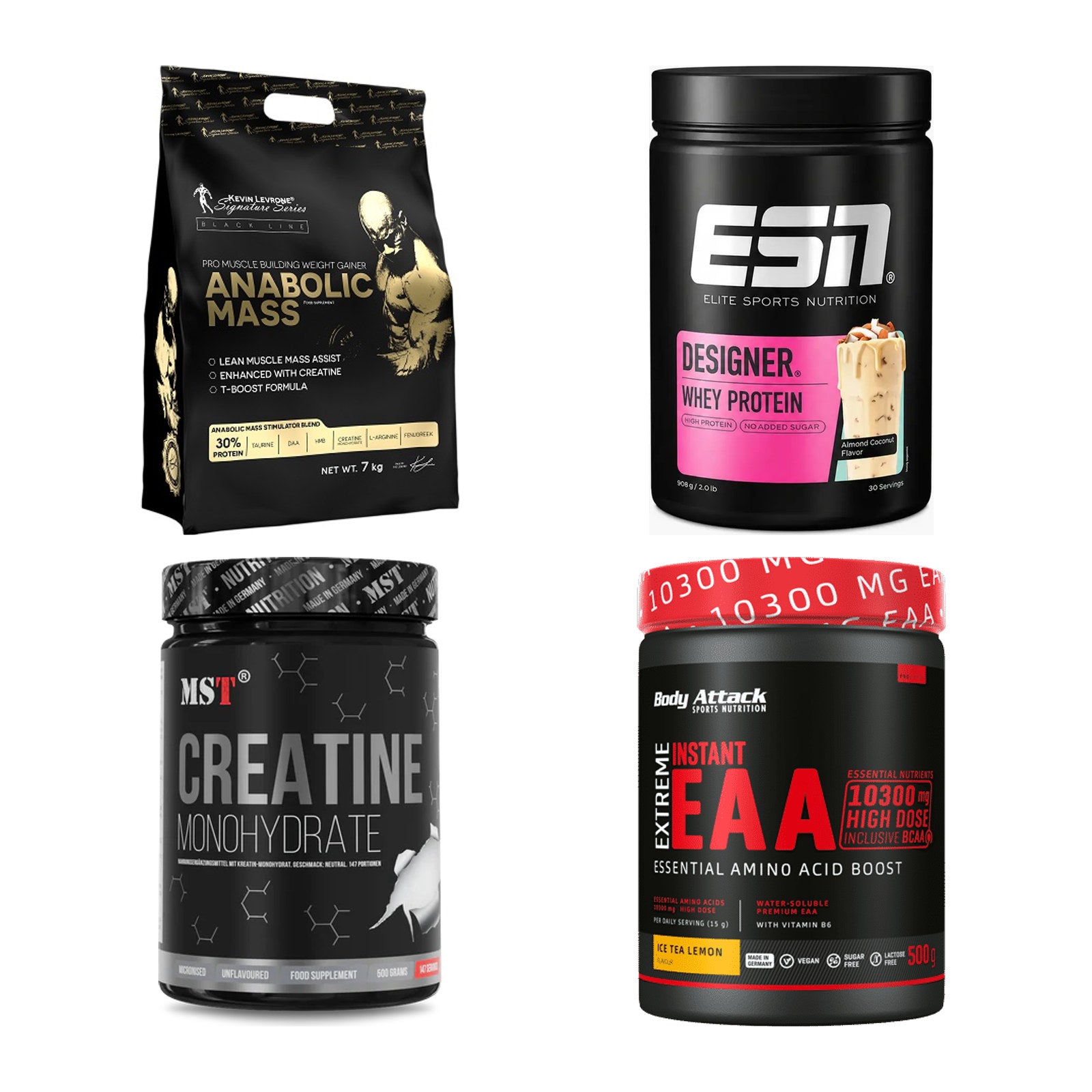 Masseaufbau für Fortgeschrittene: Kevin Levrone Anabolic + 3 weitere – alle enthaltenen Artikel