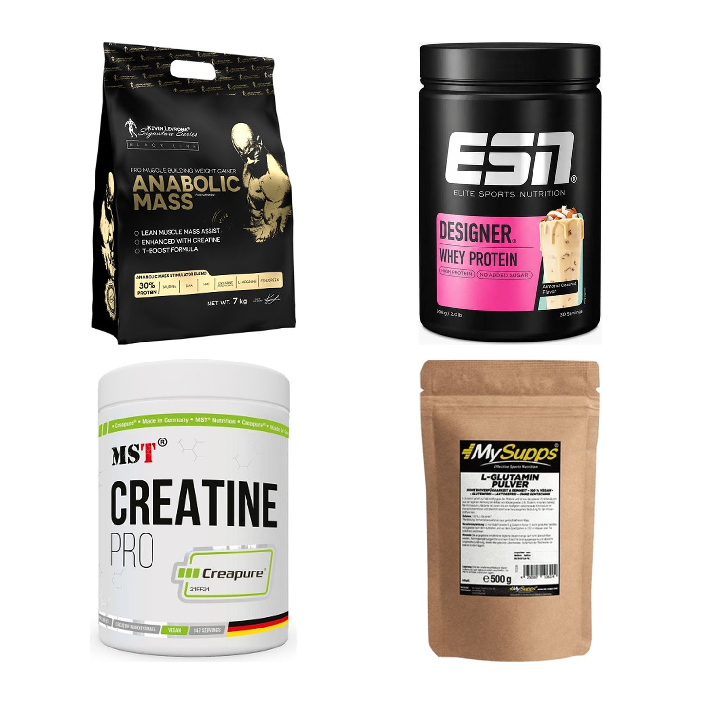 Masseaufbau für Fortgeschrittene: Kevin Levrone Anabolic + 3 weitere – alle enthaltenen Artikel