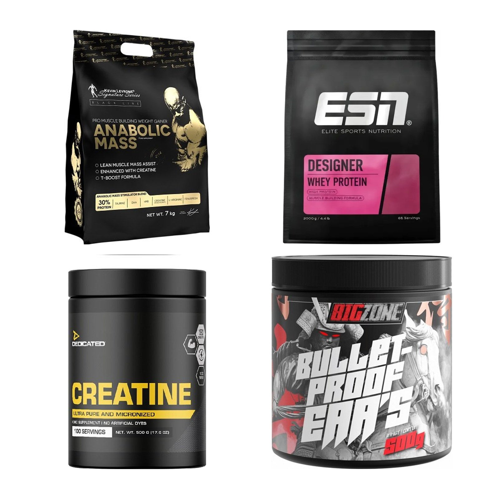 Masseaufbau für Fortgeschrittene: Kevin Levrone Anabolic + 3 weitere – alle enthaltenen Artikel
