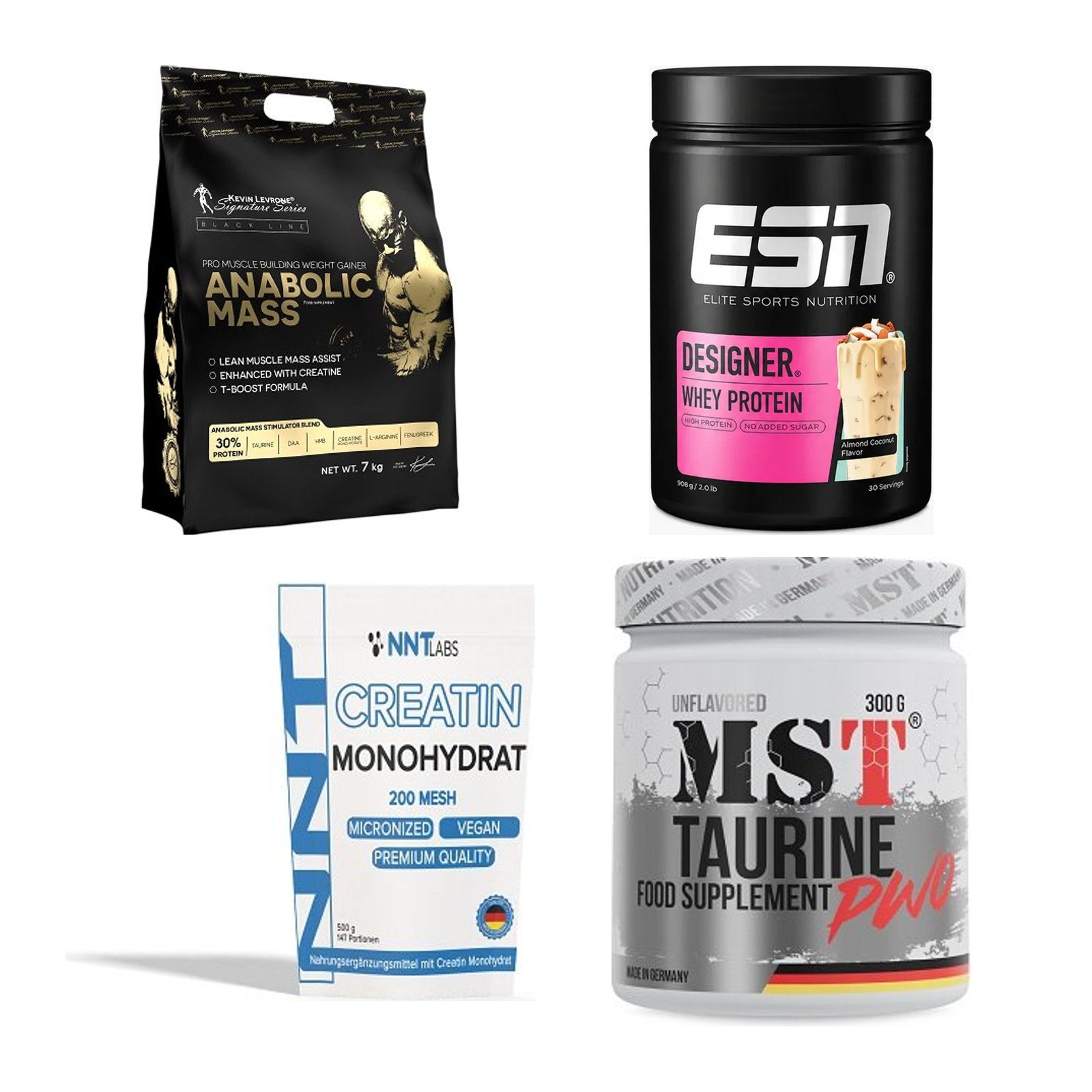 Masseaufbau für Fortgeschrittene: Kevin Levrone Anabolic + 3 weitere – alle enthaltenen Artikel
