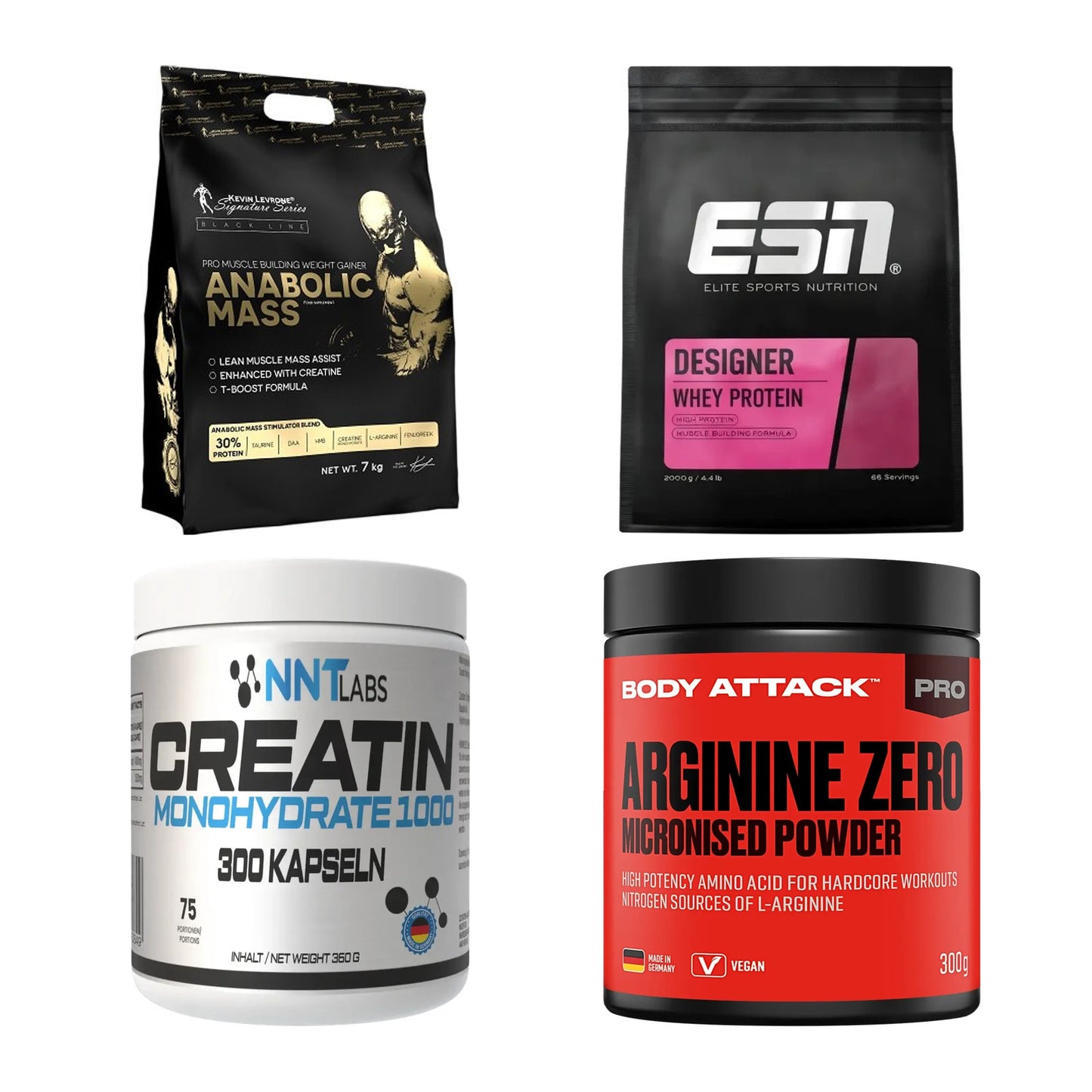 Masseaufbau für Fortgeschrittene: Kevin Levrone Anabolic + 3 weitere – alle enthaltenen Artikel