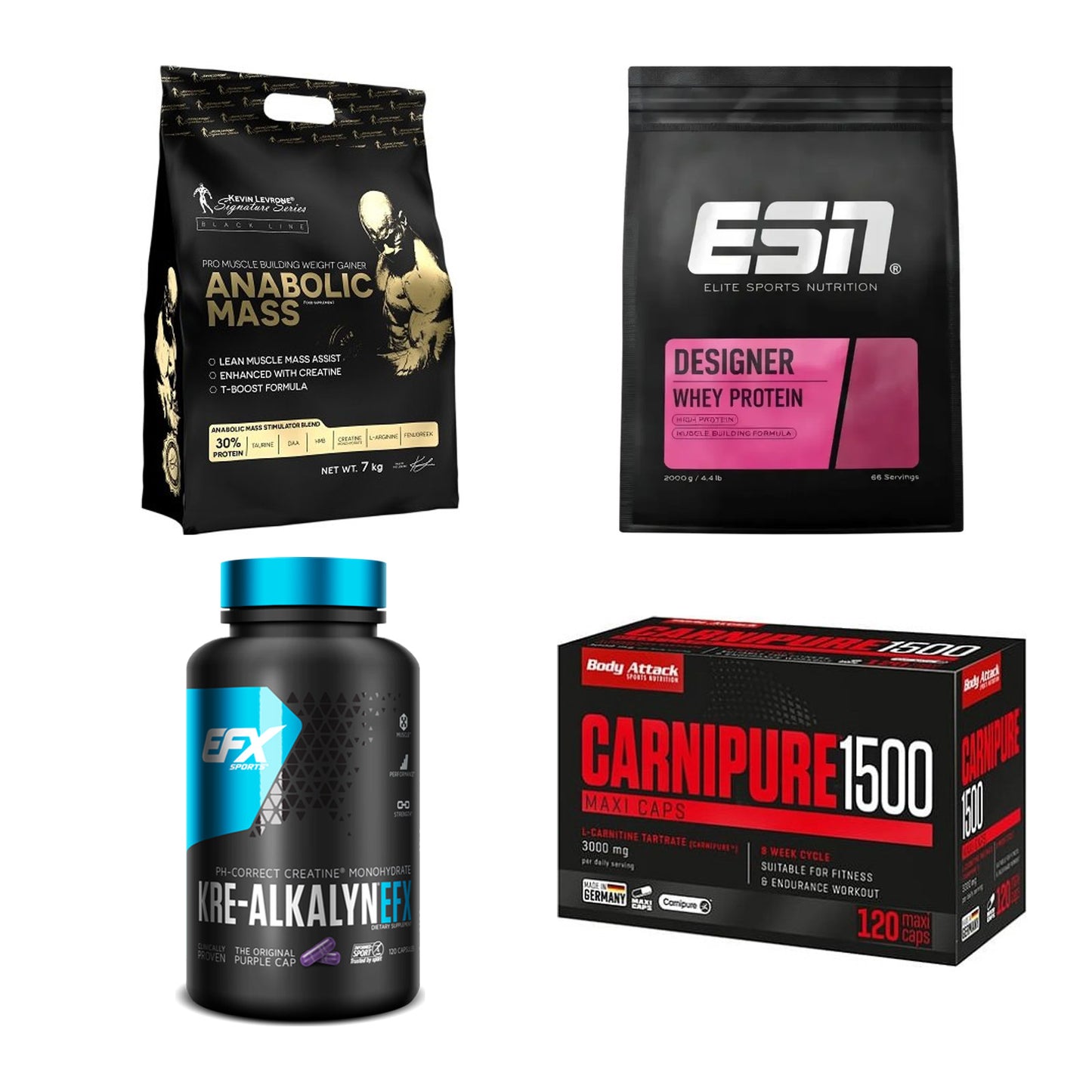 Masseaufbau für Fortgeschrittene: Kevin Levrone Anabolic + 3 weitere – alle enthaltenen Artikel