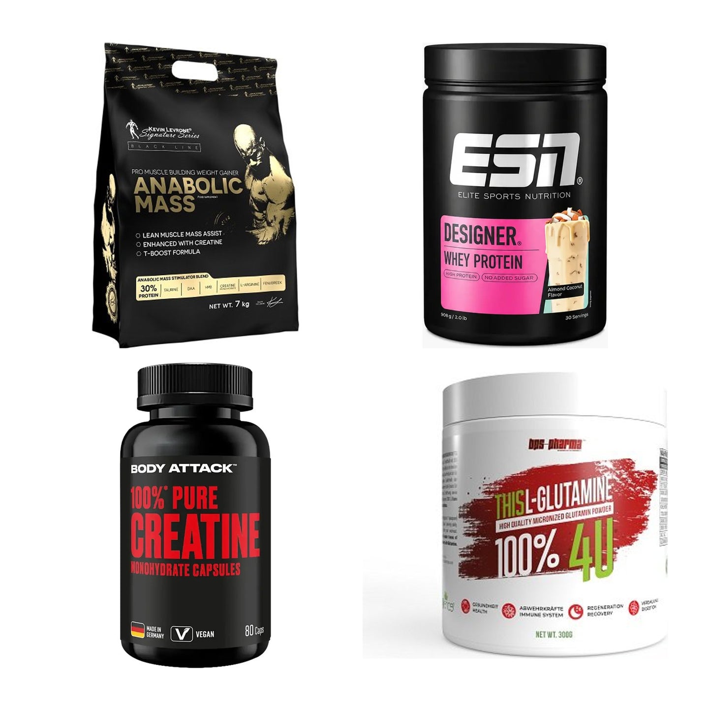 Masseaufbau für Fortgeschrittene: Kevin Levrone Anabolic + 3 weitere – alle enthaltenen Artikel