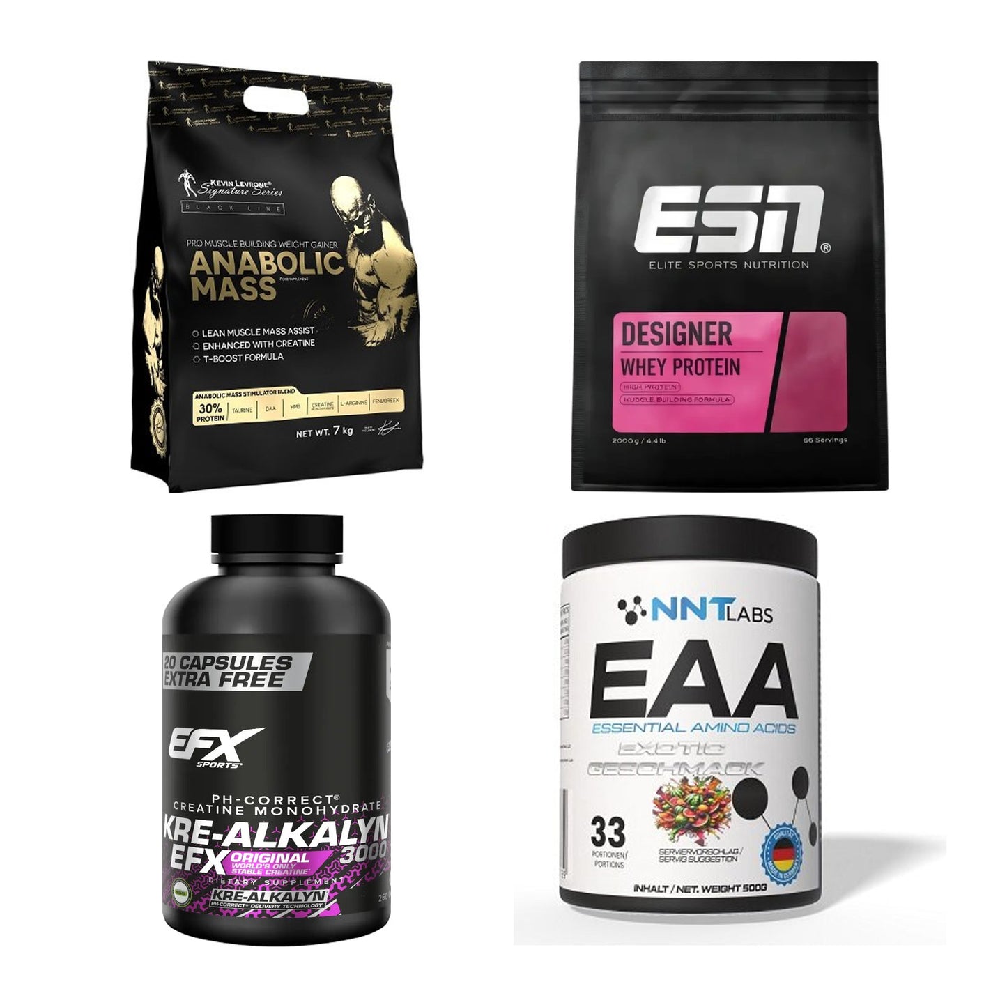 Masseaufbau für Fortgeschrittene: Kevin Levrone Anabolic + 3 weitere – alle enthaltenen Artikel