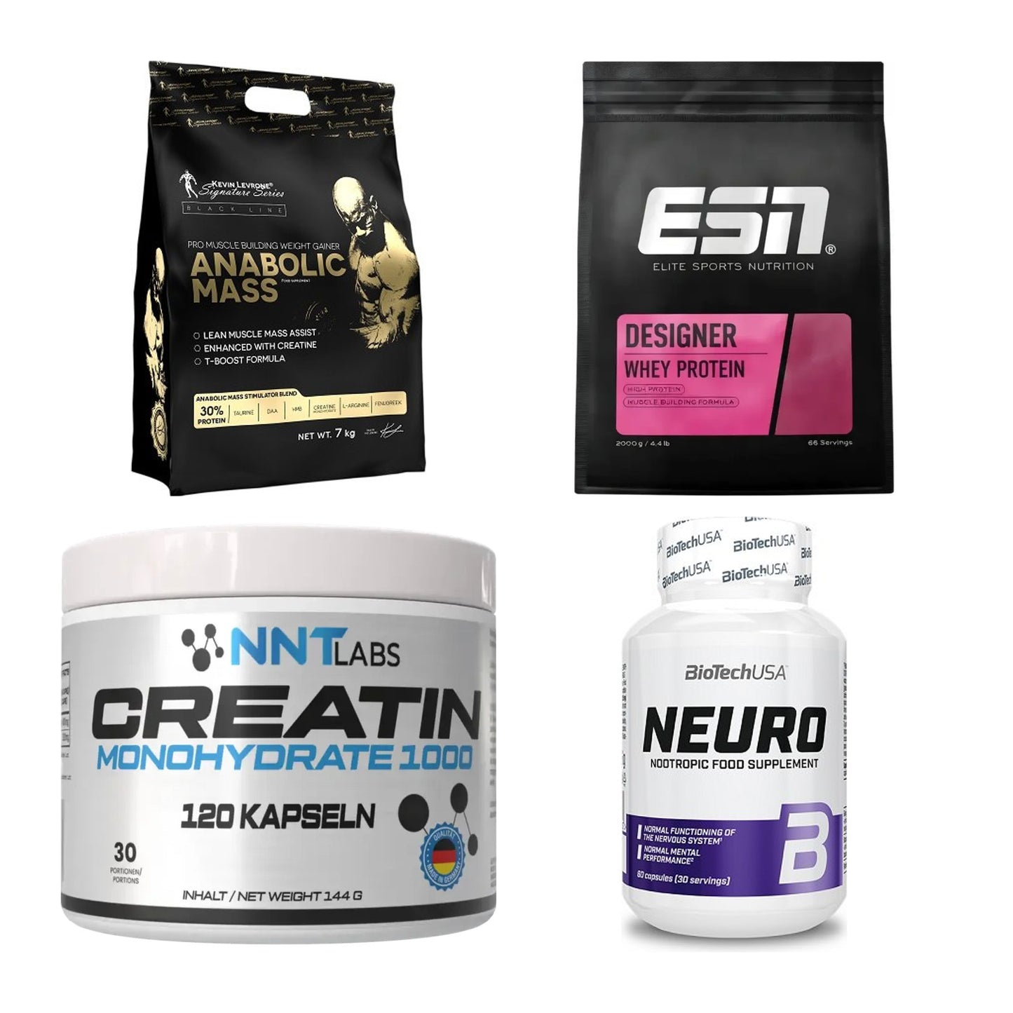 Masseaufbau für Fortgeschrittene: Kevin Levrone Anabolic + 3 weitere – alle enthaltenen Artikel