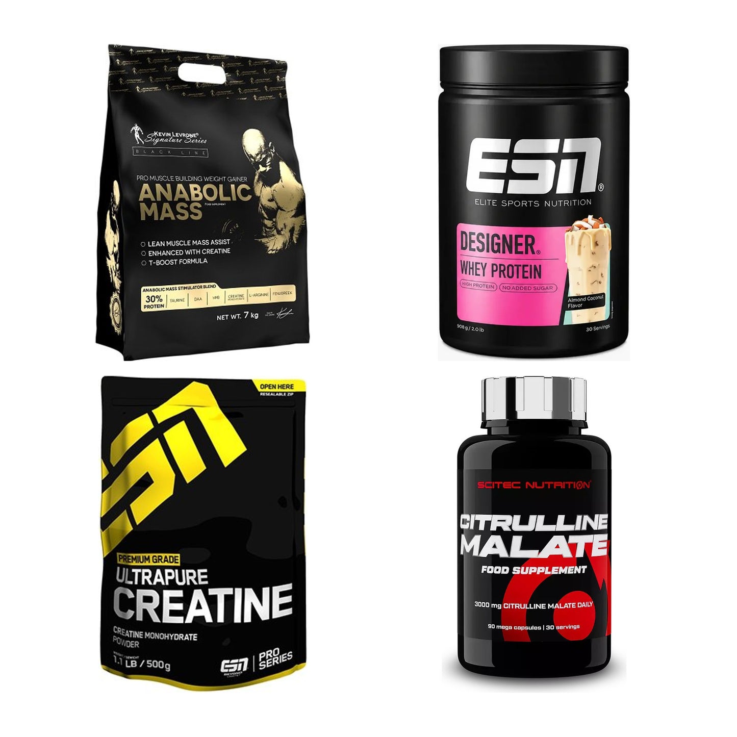 Masseaufbau für Fortgeschrittene: Kevin Levrone Anabolic + 3 weitere – alle enthaltenen Artikel