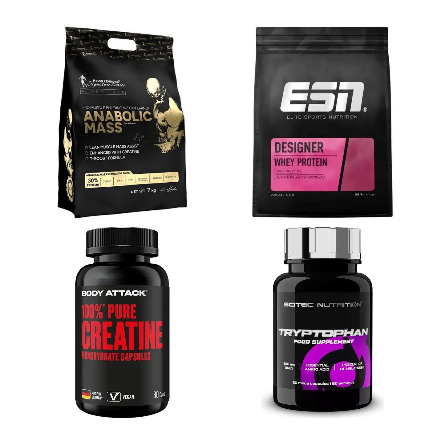 Masseaufbau für Fortgeschrittene: Kevin Levrone Anabolic + 3 weitere – alle enthaltenen Artikel