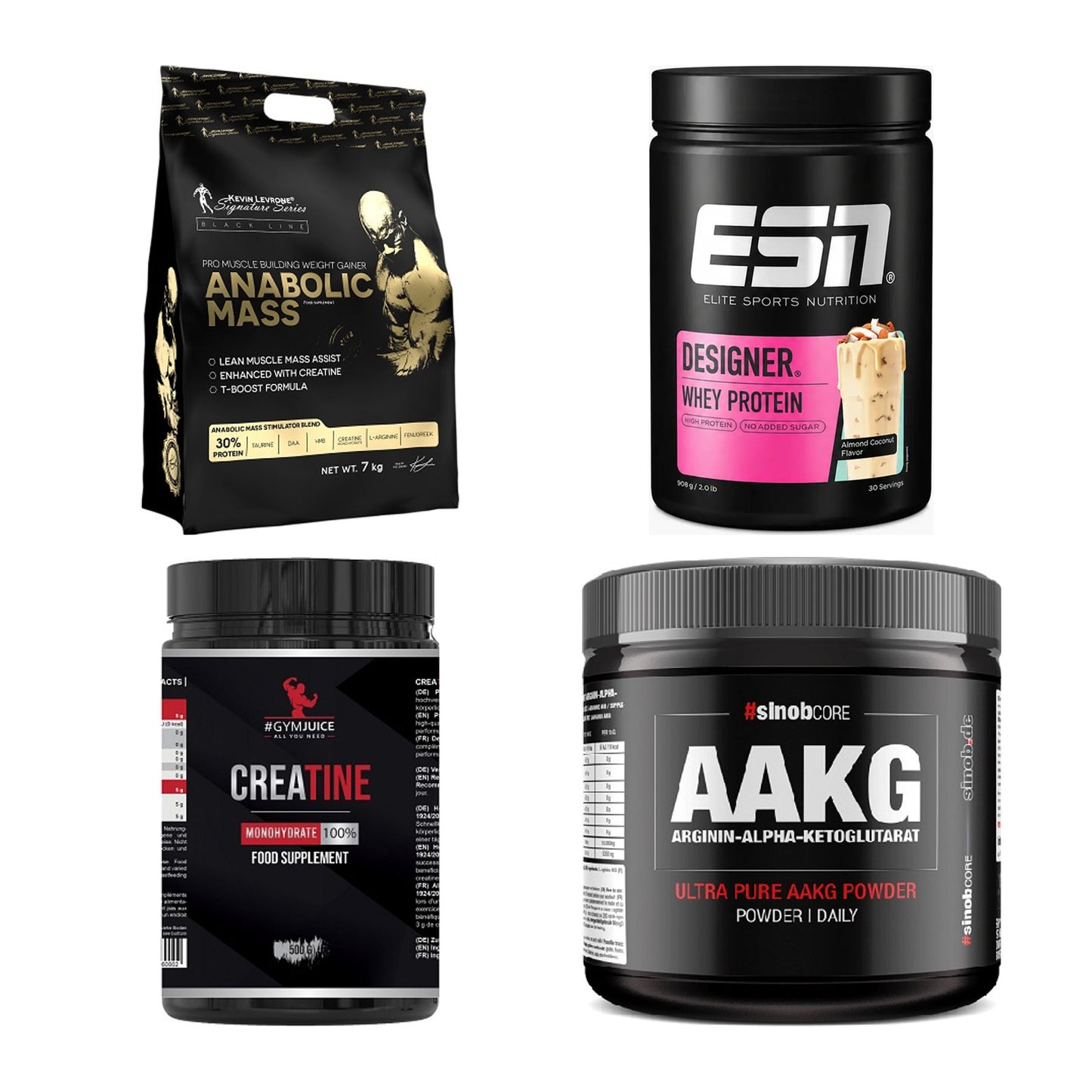 Masseaufbau für Fortgeschrittene: Kevin Levrone Anabolic + 3 weitere – alle enthaltenen Artikel