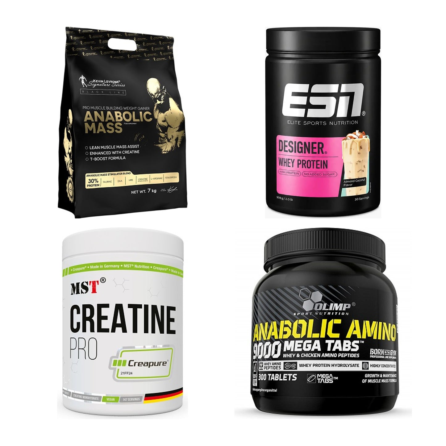 Masseaufbau für Fortgeschrittene: Kevin Levrone Anabolic + 3 weitere – alle enthaltenen Artikel