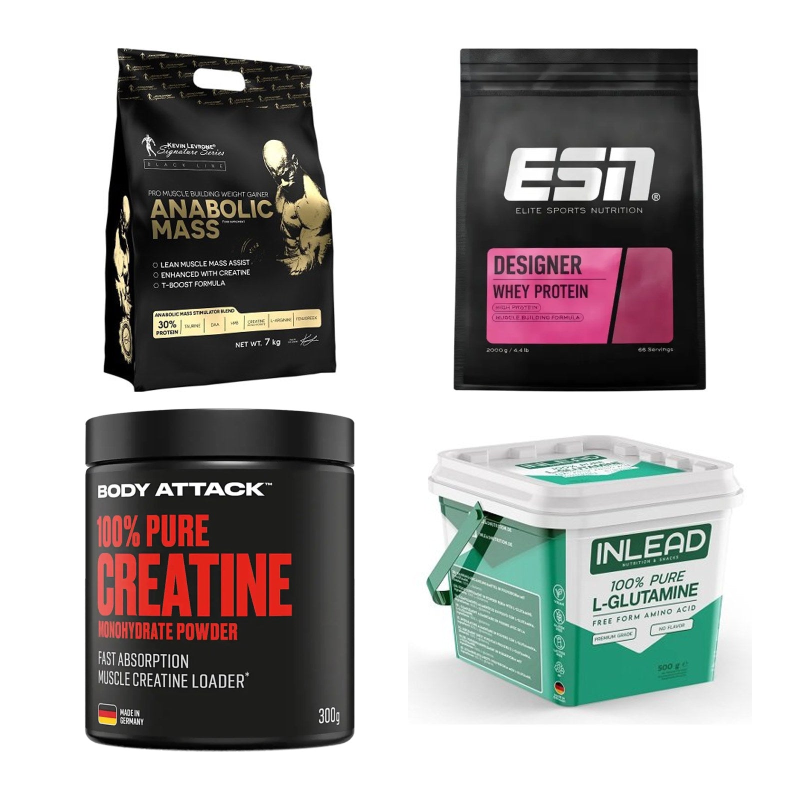 Masseaufbau für Fortgeschrittene: Kevin Levrone Anabolic + 3 weitere – alle enthaltenen Artikel