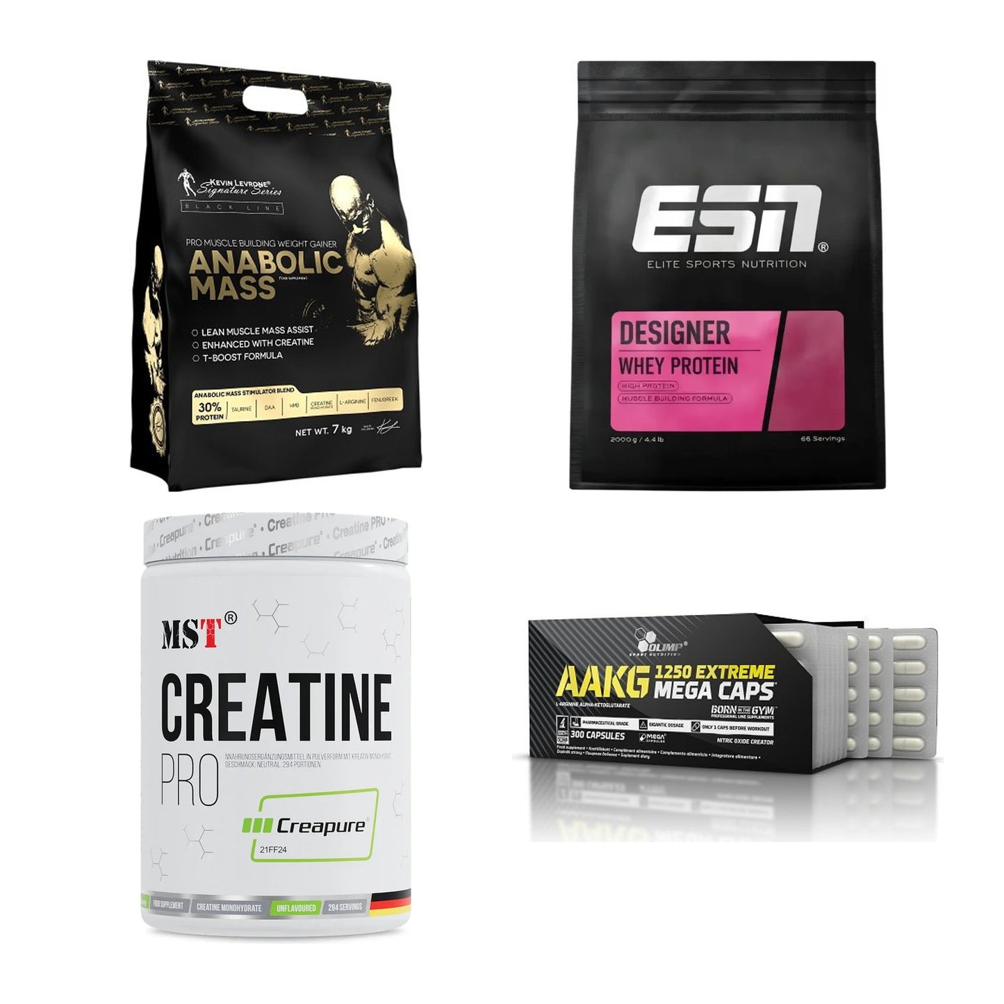 Masseaufbau für Fortgeschrittene: Kevin Levrone Anabolic + 3 weitere – alle enthaltenen Artikel