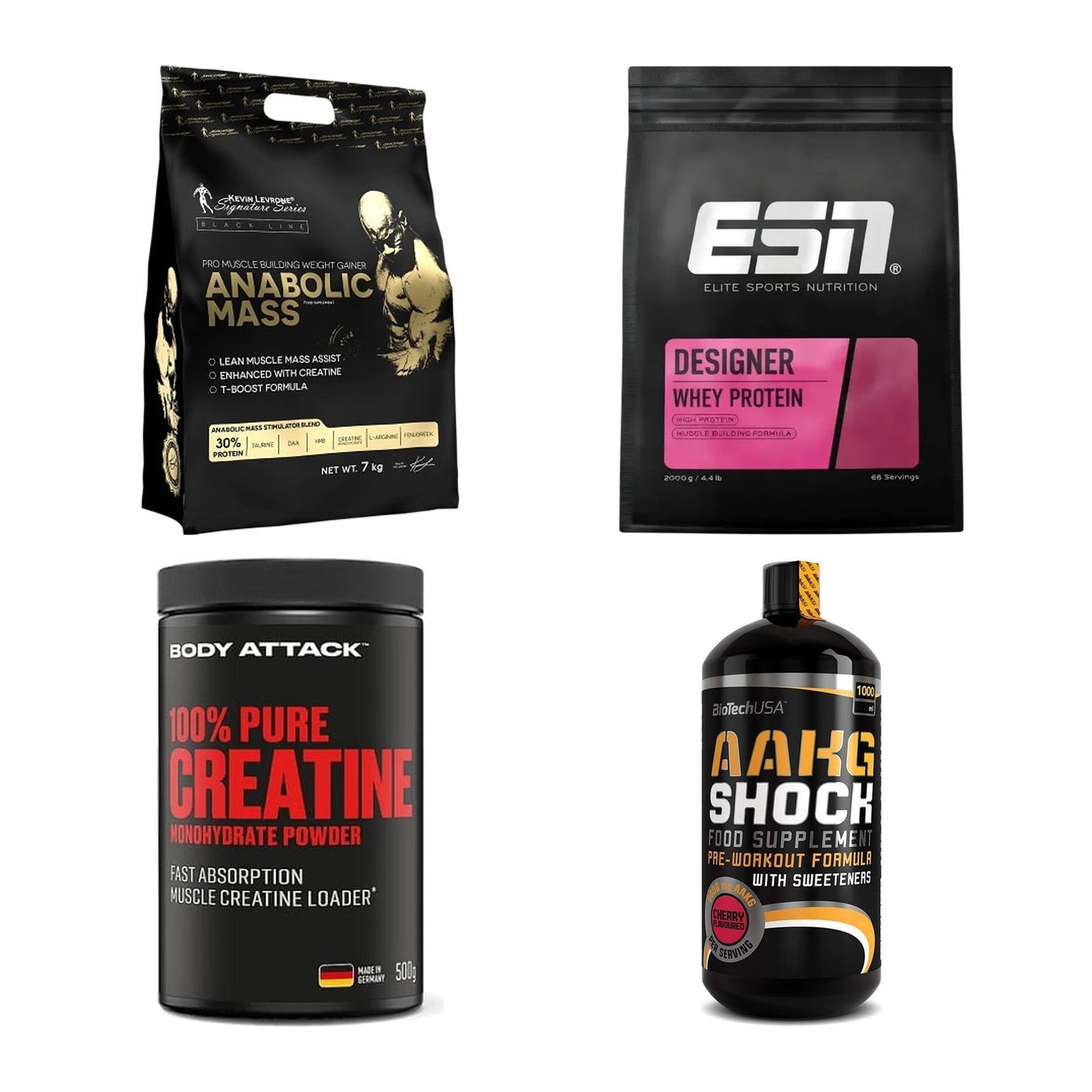 Masseaufbau für Fortgeschrittene: Kevin Levrone Anabolic + 3 weitere – alle enthaltenen Artikel