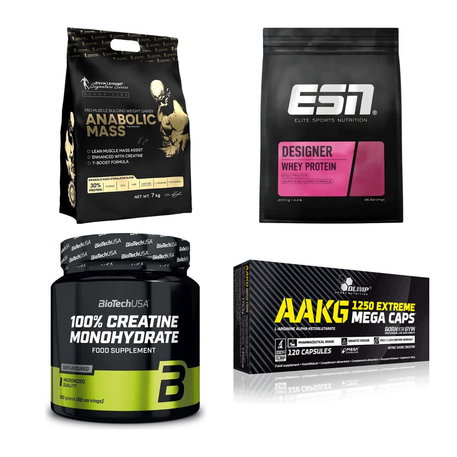 Masseaufbau für Fortgeschrittene: Kevin Levrone Anabolic + 3 weitere – alle enthaltenen Artikel
