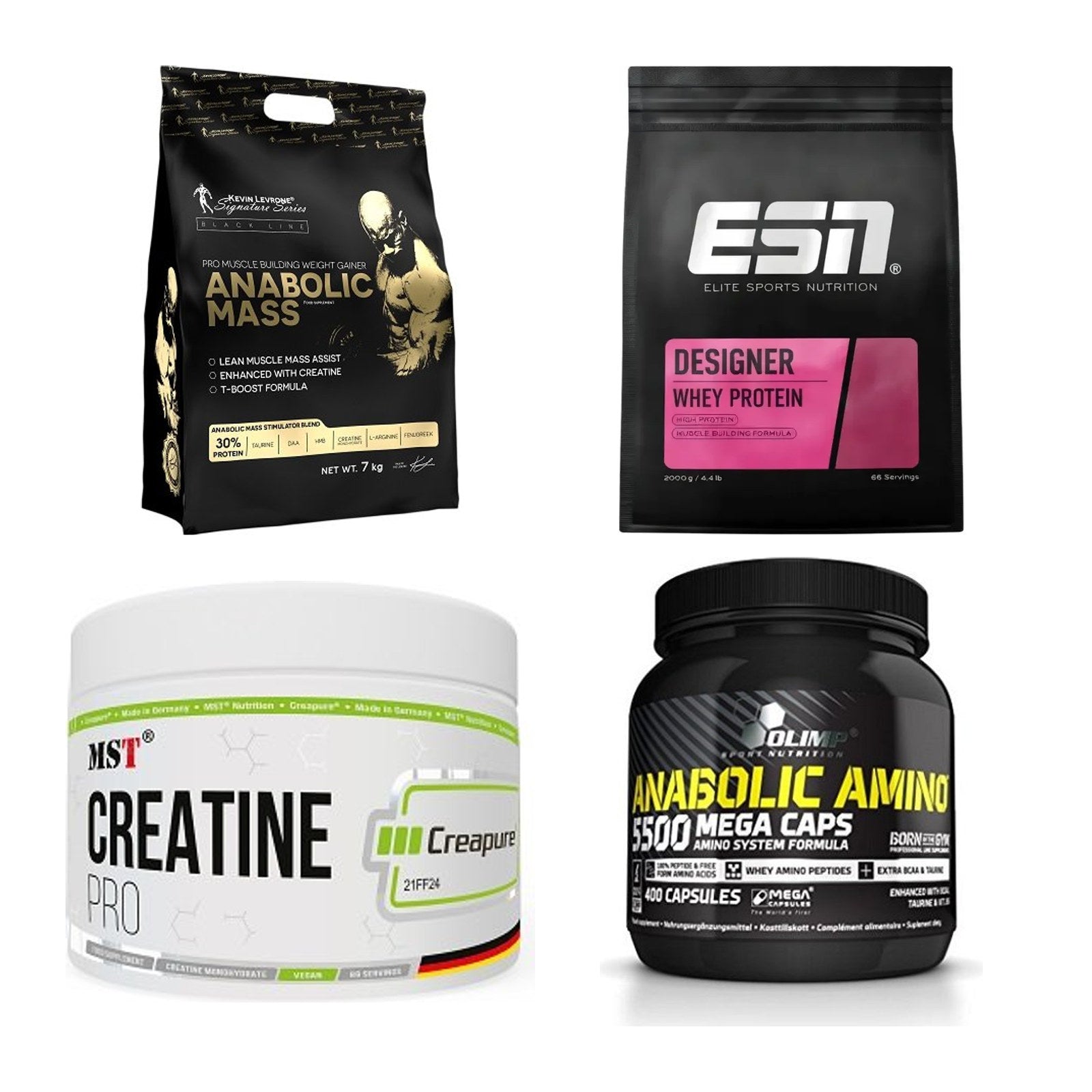 Masseaufbau für Fortgeschrittene: Kevin Levrone Anabolic + 3 weitere – alle enthaltenen Artikel