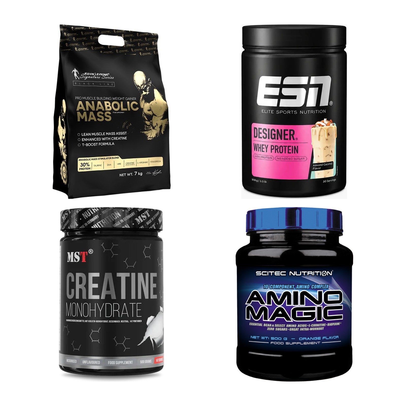 Masseaufbau für Fortgeschrittene: Kevin Levrone Anabolic + 3 weitere – alle enthaltenen Artikel