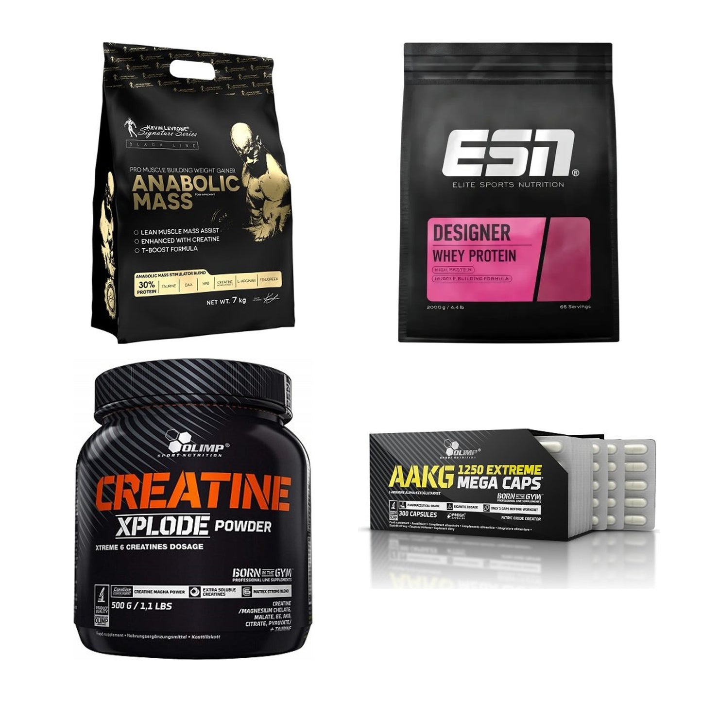 Masseaufbau für Fortgeschrittene: Kevin Levrone Anabolic + 3 weitere – alle enthaltenen Artikel