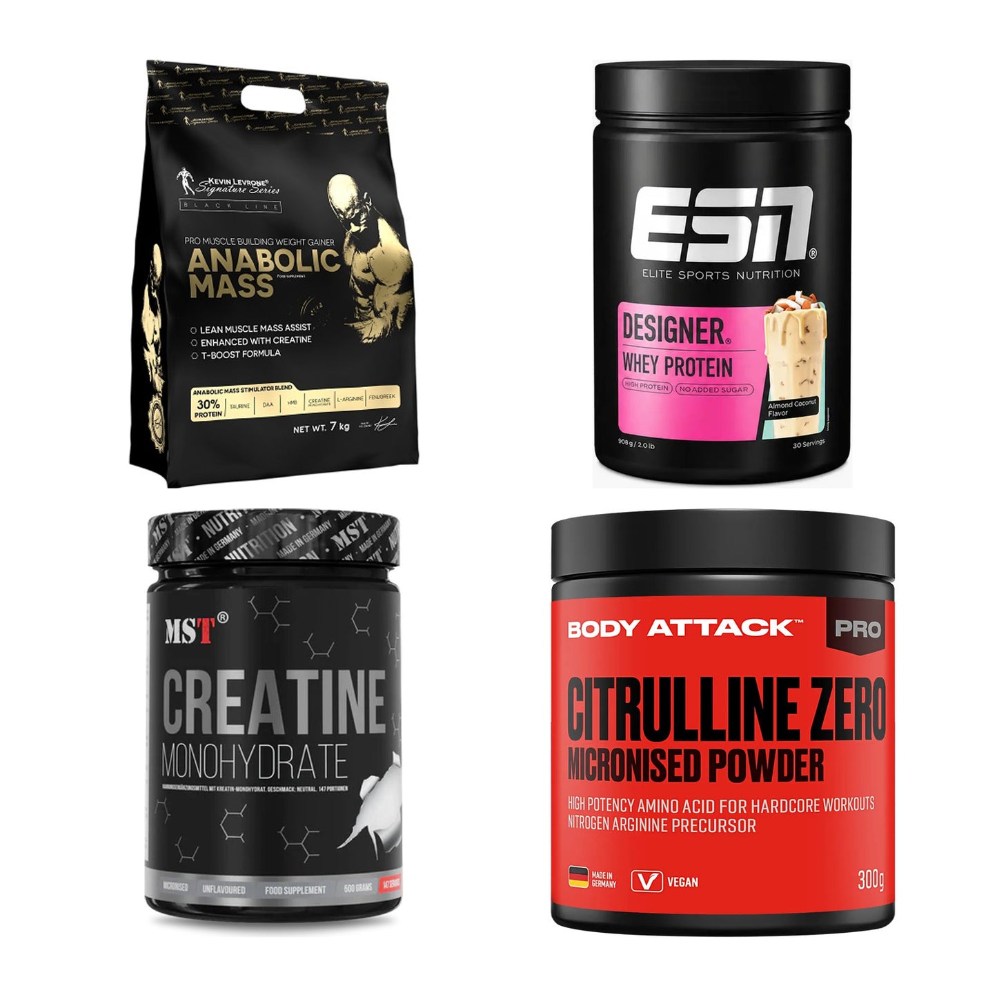 Masseaufbau für Fortgeschrittene: Kevin Levrone Anabolic + 3 weitere – alle enthaltenen Artikel