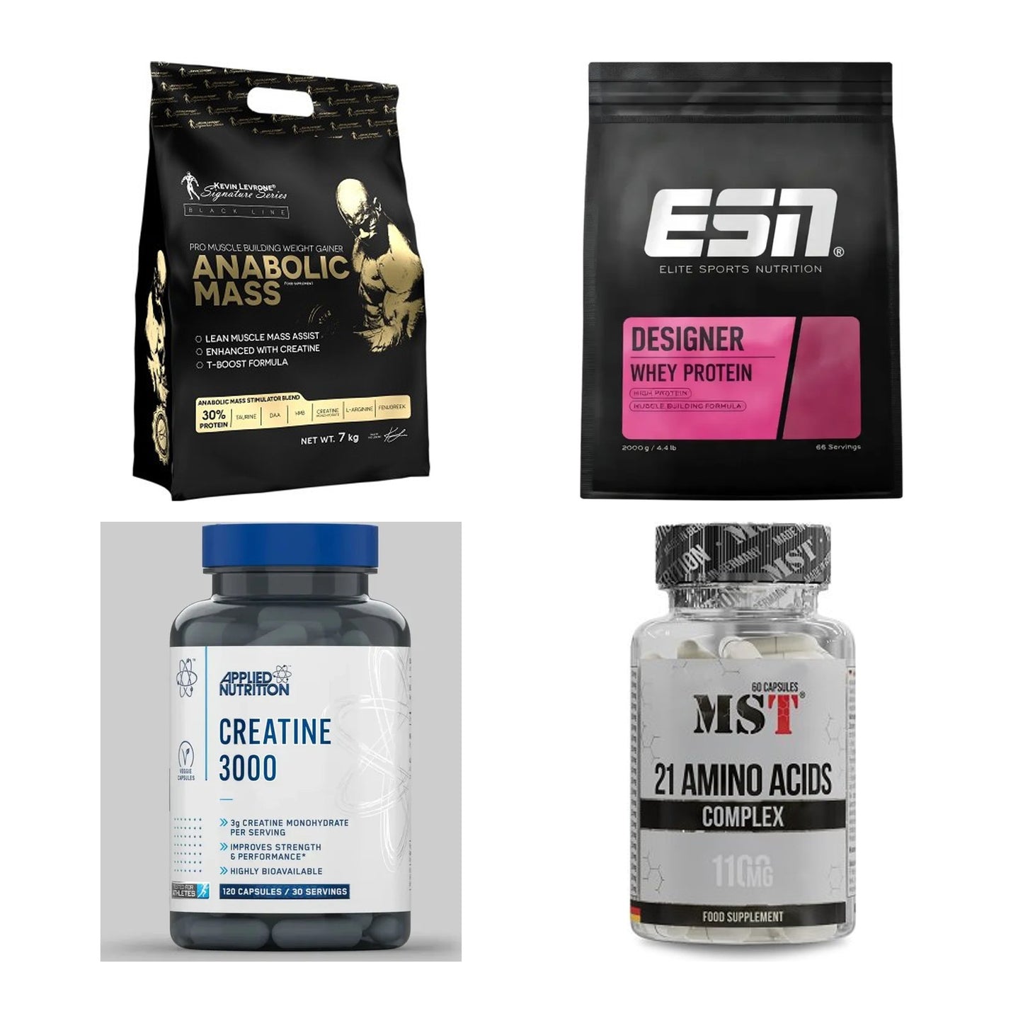 Masseaufbau für Fortgeschrittene: Kevin Levrone Anabolic + 3 weitere – alle enthaltenen Artikel