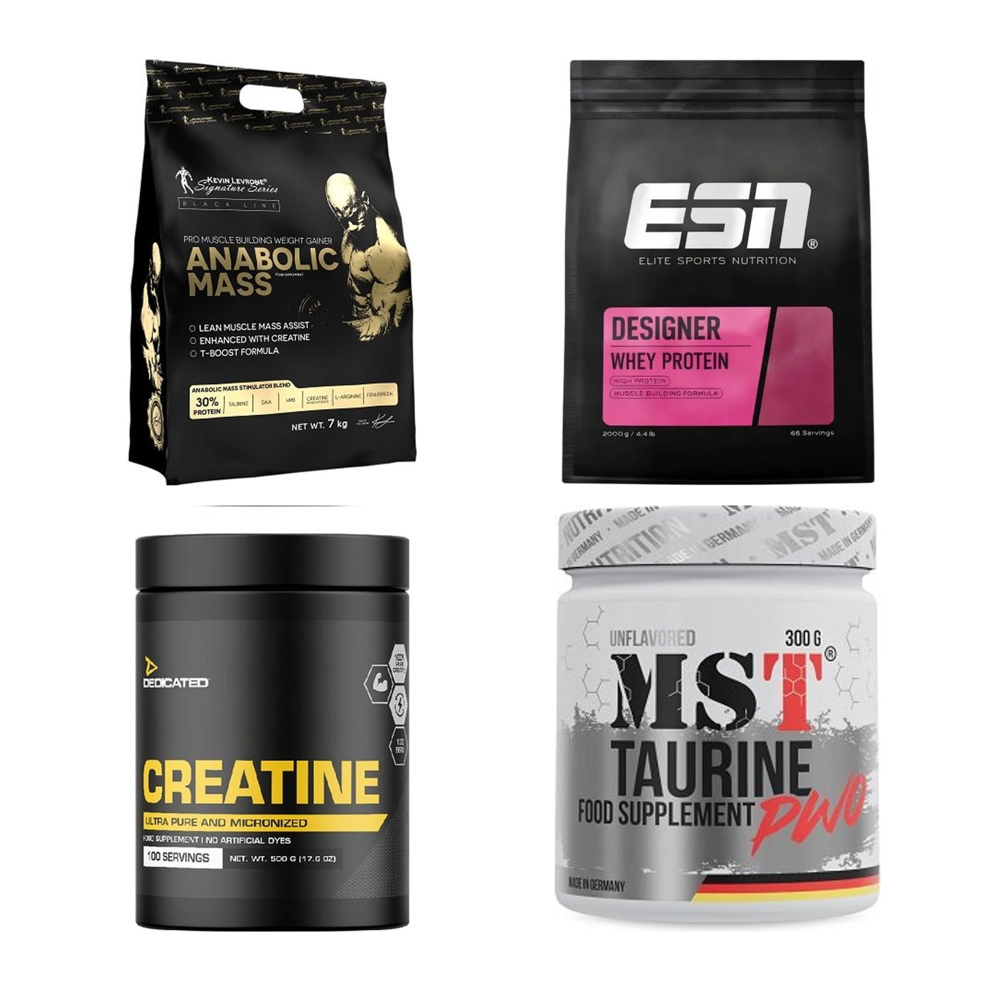 Masseaufbau für Fortgeschrittene: Kevin Levrone Anabolic + 3 weitere – alle enthaltenen Artikel