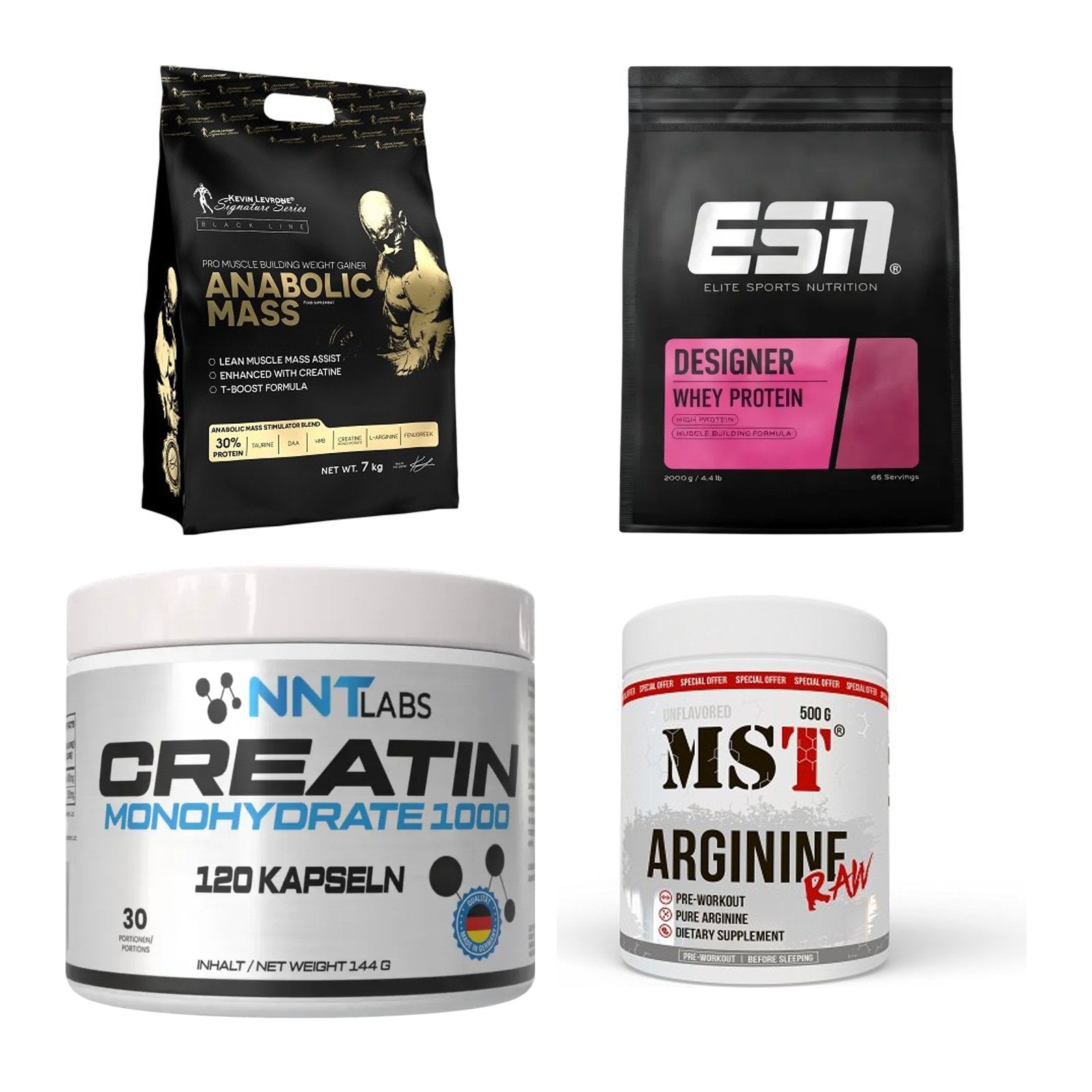 Masseaufbau für Fortgeschrittene: Kevin Levrone Anabolic + 3 weitere – alle enthaltenen Artikel