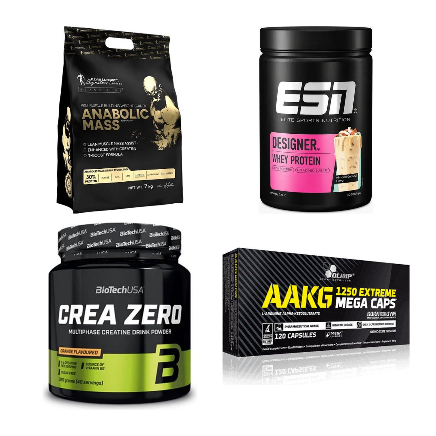 Masseaufbau für Fortgeschrittene: Kevin Levrone Anabolic + 3 weitere – alle enthaltenen Artikel