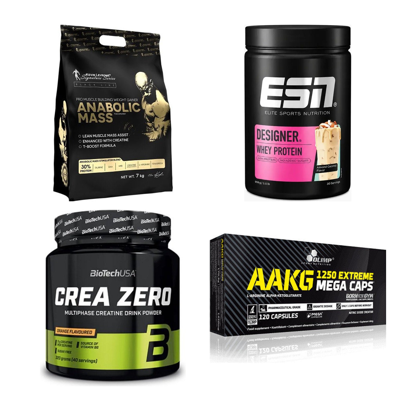 Masseaufbau für Fortgeschrittene: Kevin Levrone Anabolic + 3 weitere – alle enthaltenen Artikel