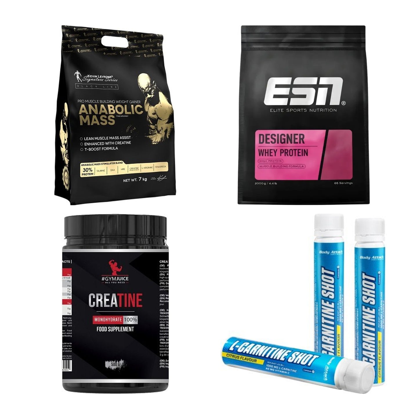 Masseaufbau für Fortgeschrittene: Kevin Levrone Anabolic + 3 weitere – alle enthaltenen Artikel