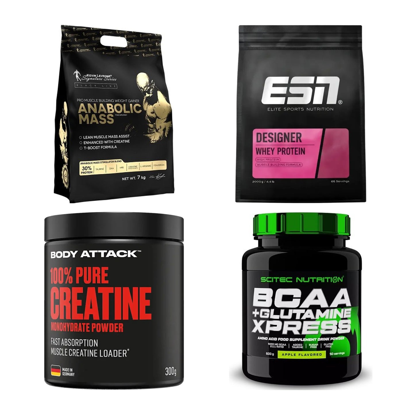 Masseaufbau für Fortgeschrittene: Kevin Levrone Anabolic + 3 weitere – alle enthaltenen Artikel