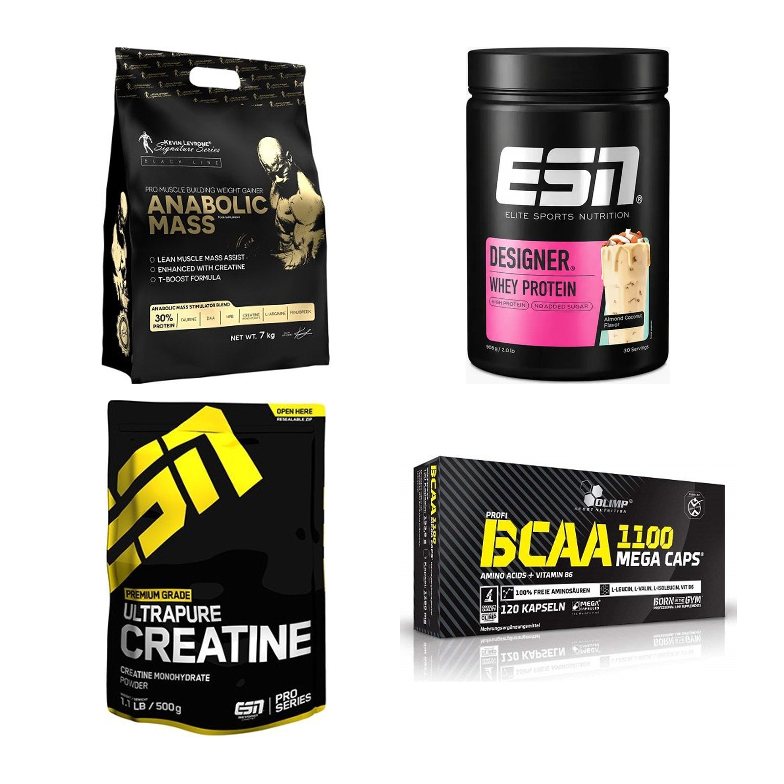 Masseaufbau für Fortgeschrittene: Kevin Levrone Anabolic + 3 weitere – alle enthaltenen Artikel
