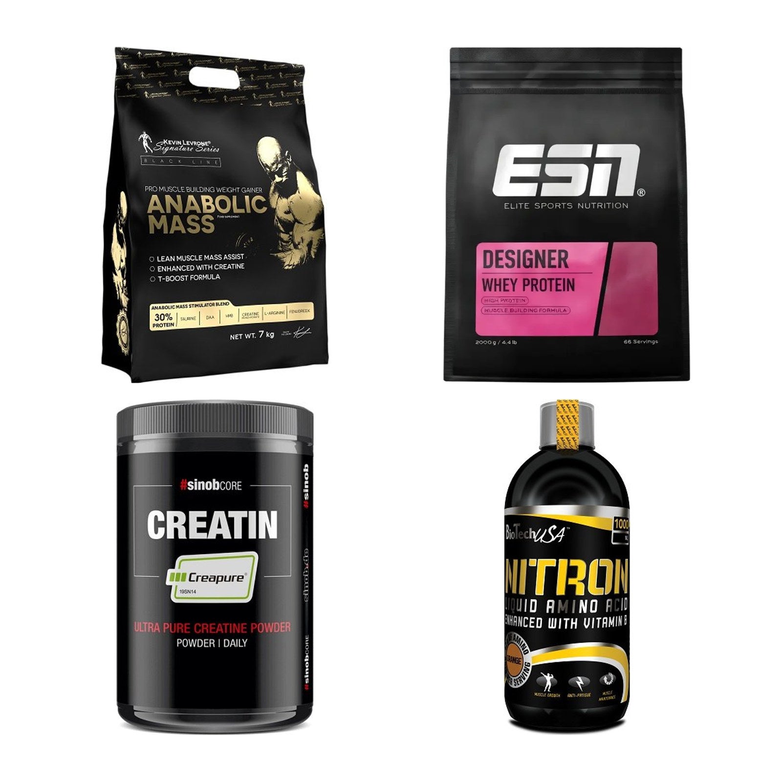 Masseaufbau für Fortgeschrittene: Kevin Levrone Anabolic + 3 weitere – alle enthaltenen Artikel