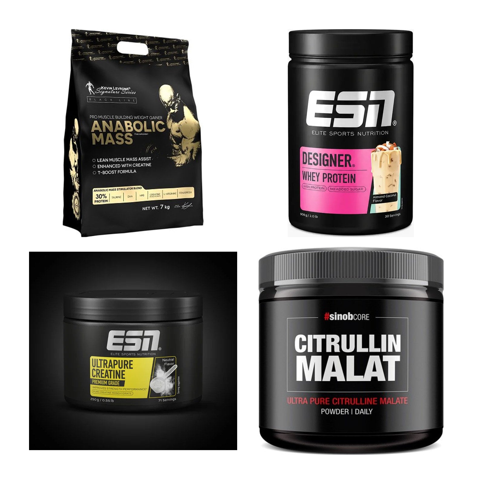 Masseaufbau für Fortgeschrittene: Kevin Levrone Anabolic + 3 weitere – alle enthaltenen Artikel
