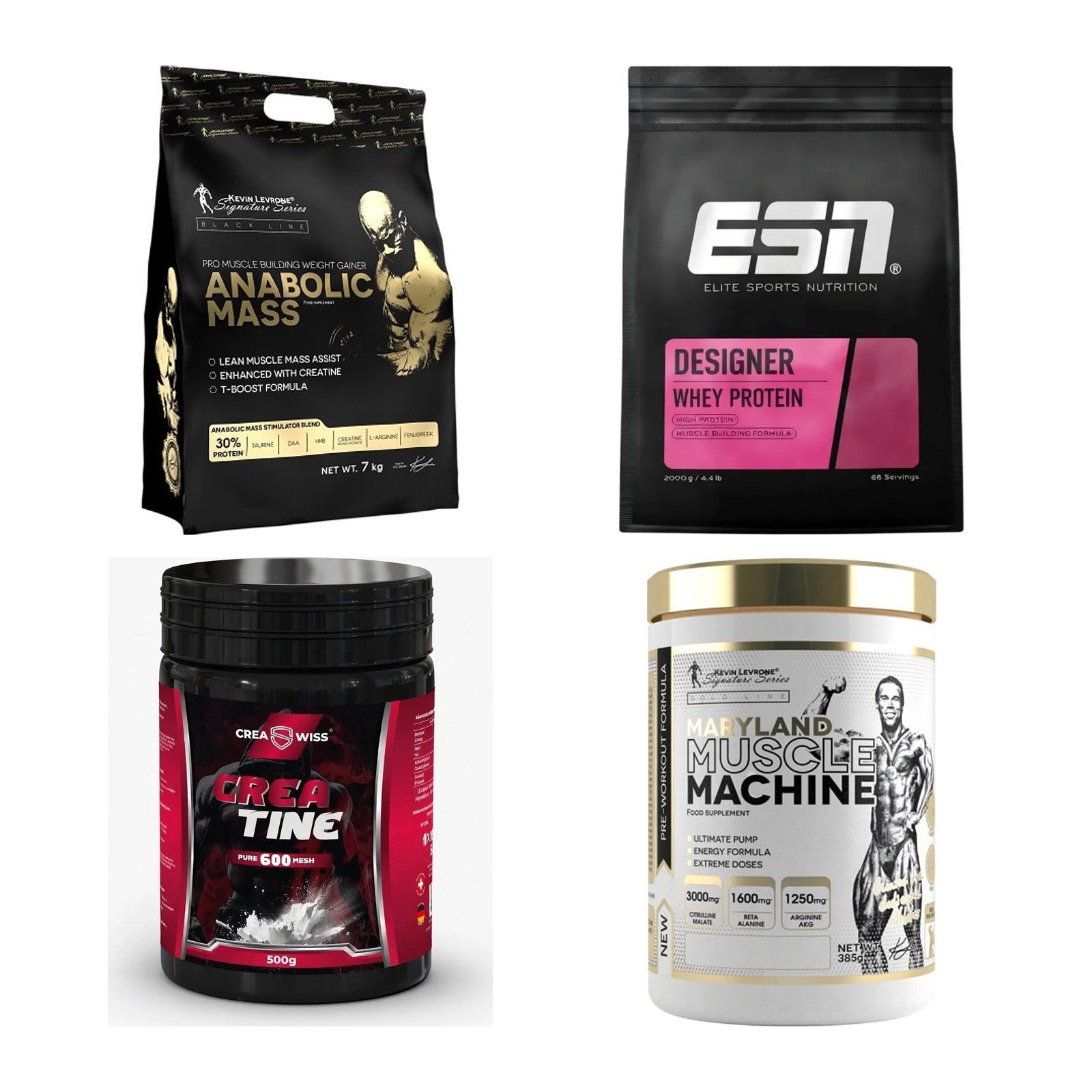 Masseaufbau für Fortgeschrittene: Kevin Levrone Anabolic + 3 weitere – alle enthaltenen Artikel