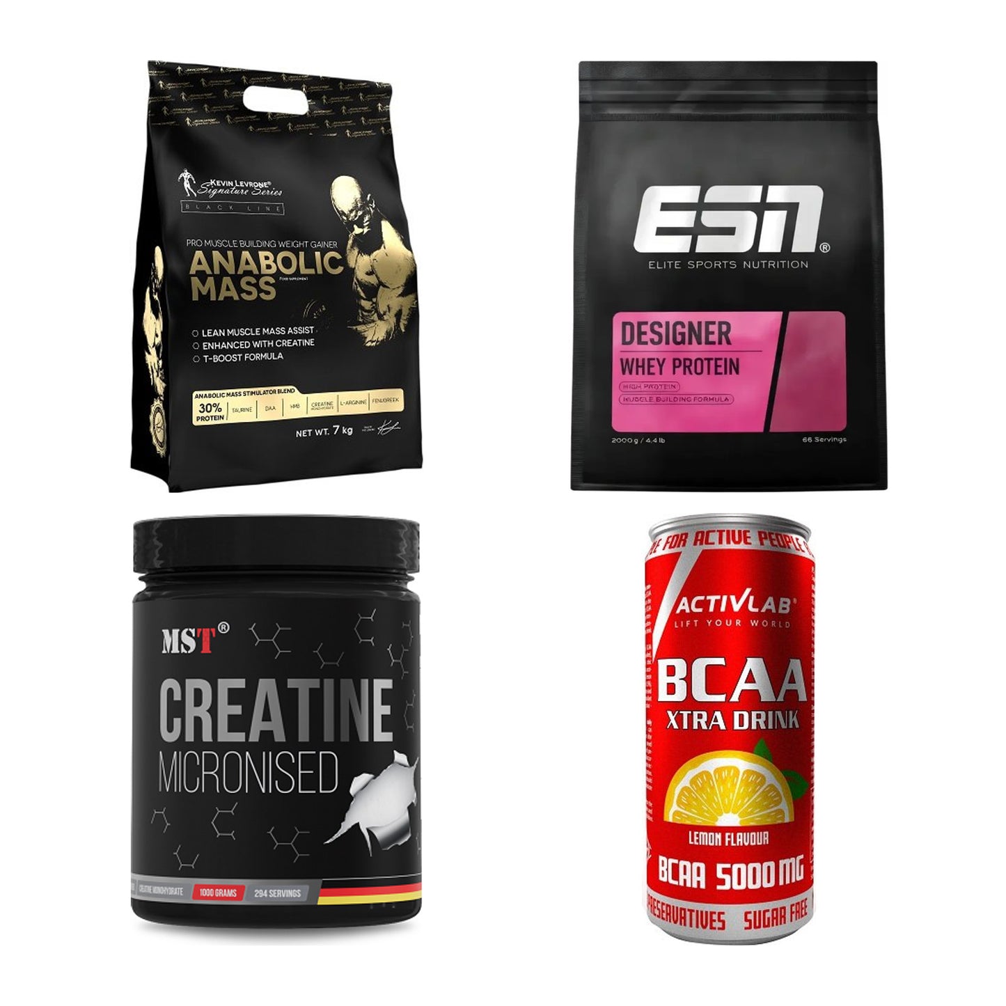 Masseaufbau für Fortgeschrittene: Kevin Levrone Anabolic + 3 weitere – alle enthaltenen Artikel